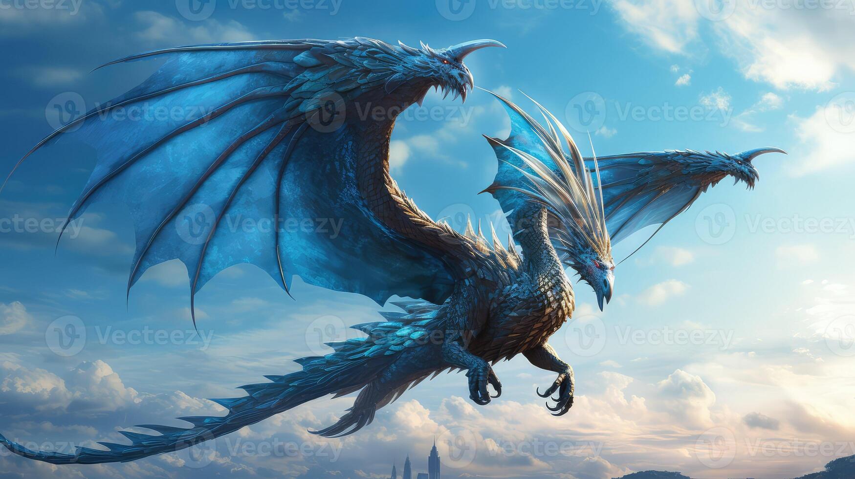 shimmering fantasy blue photo