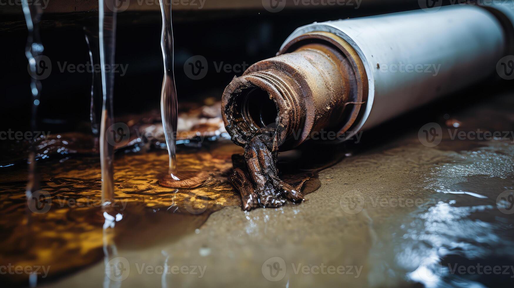dripping leaking water pipe photo