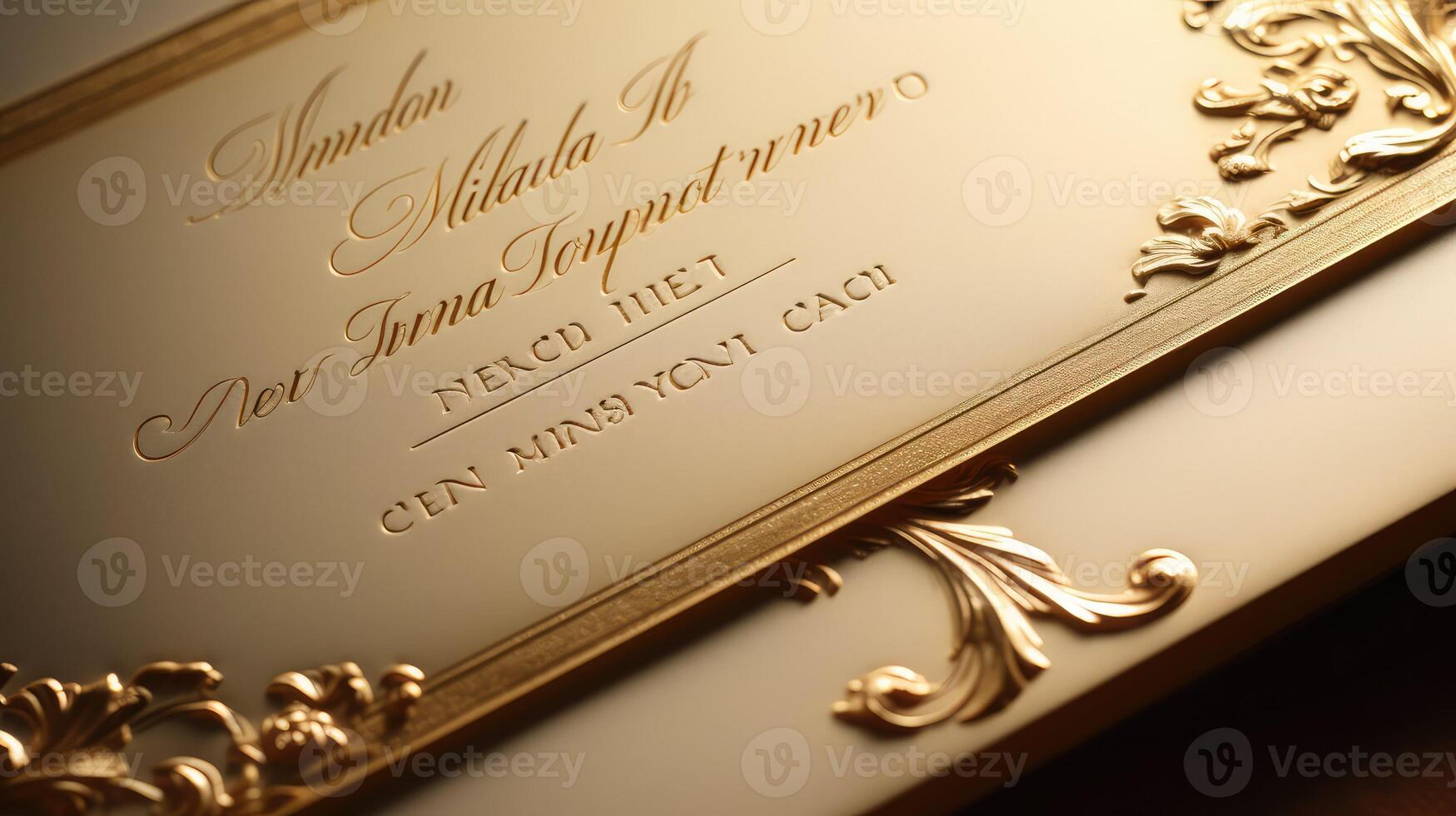 shimmer gold font script photo