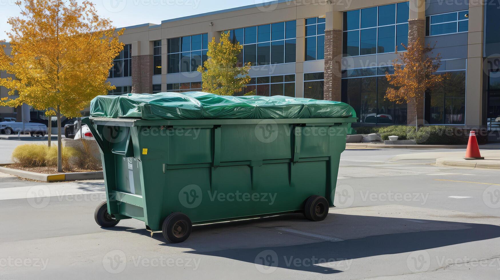 recycling green dumpster photo