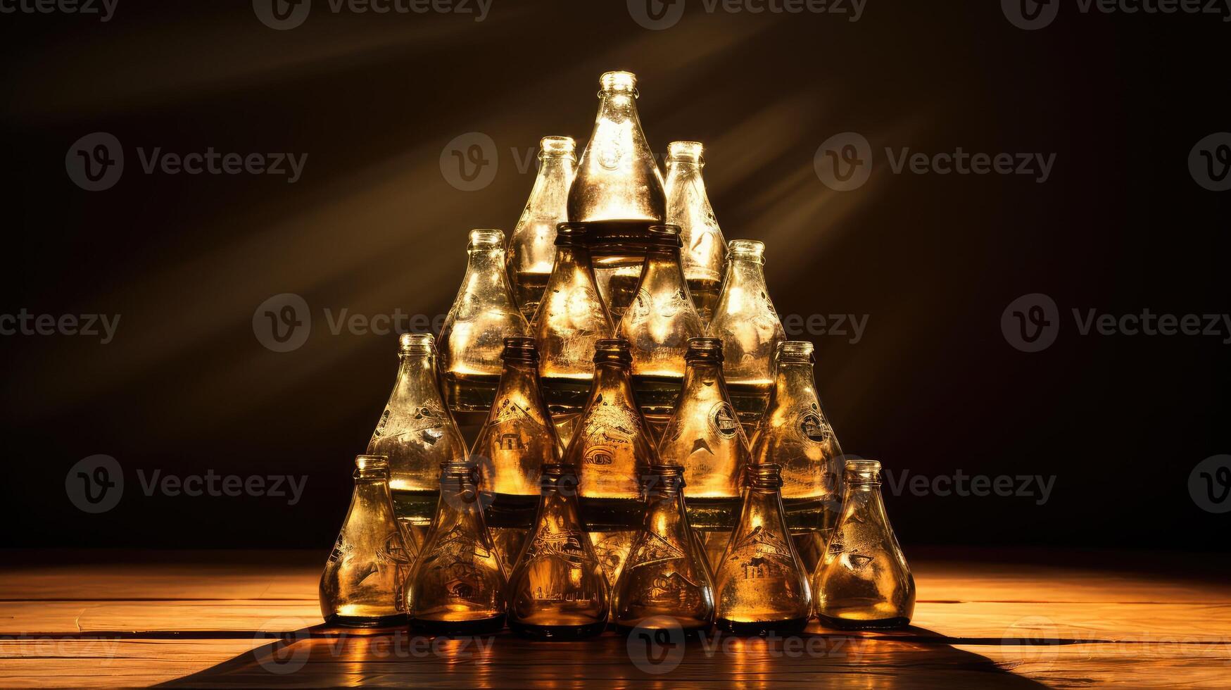 pyramid cheers beer bottles photo