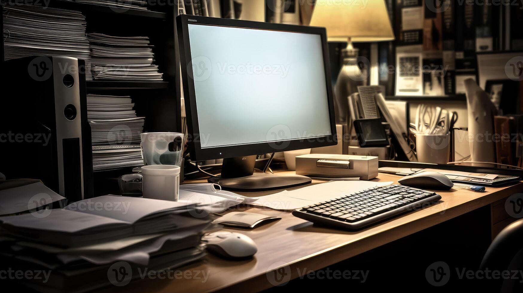 computer office desktop computers photo
