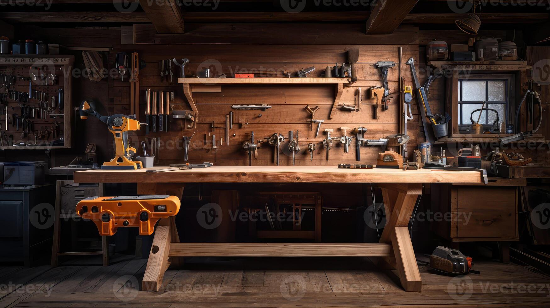 chisel wood workbench photo