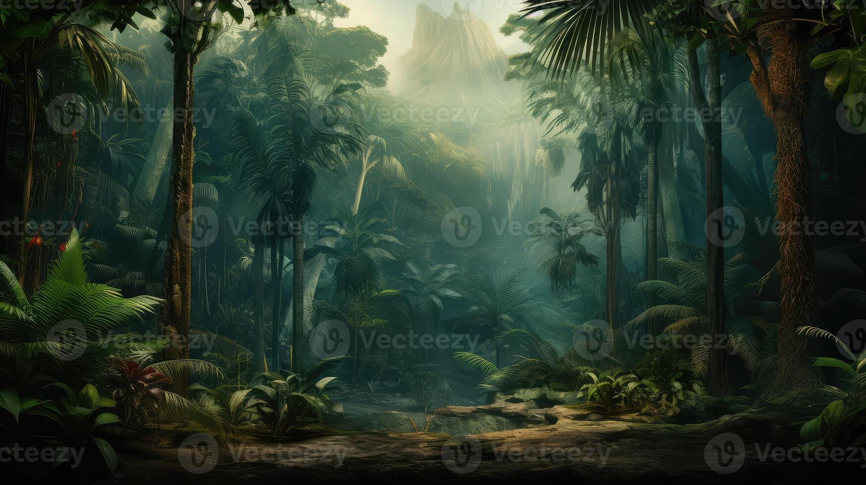 tropical palm tree background photo
