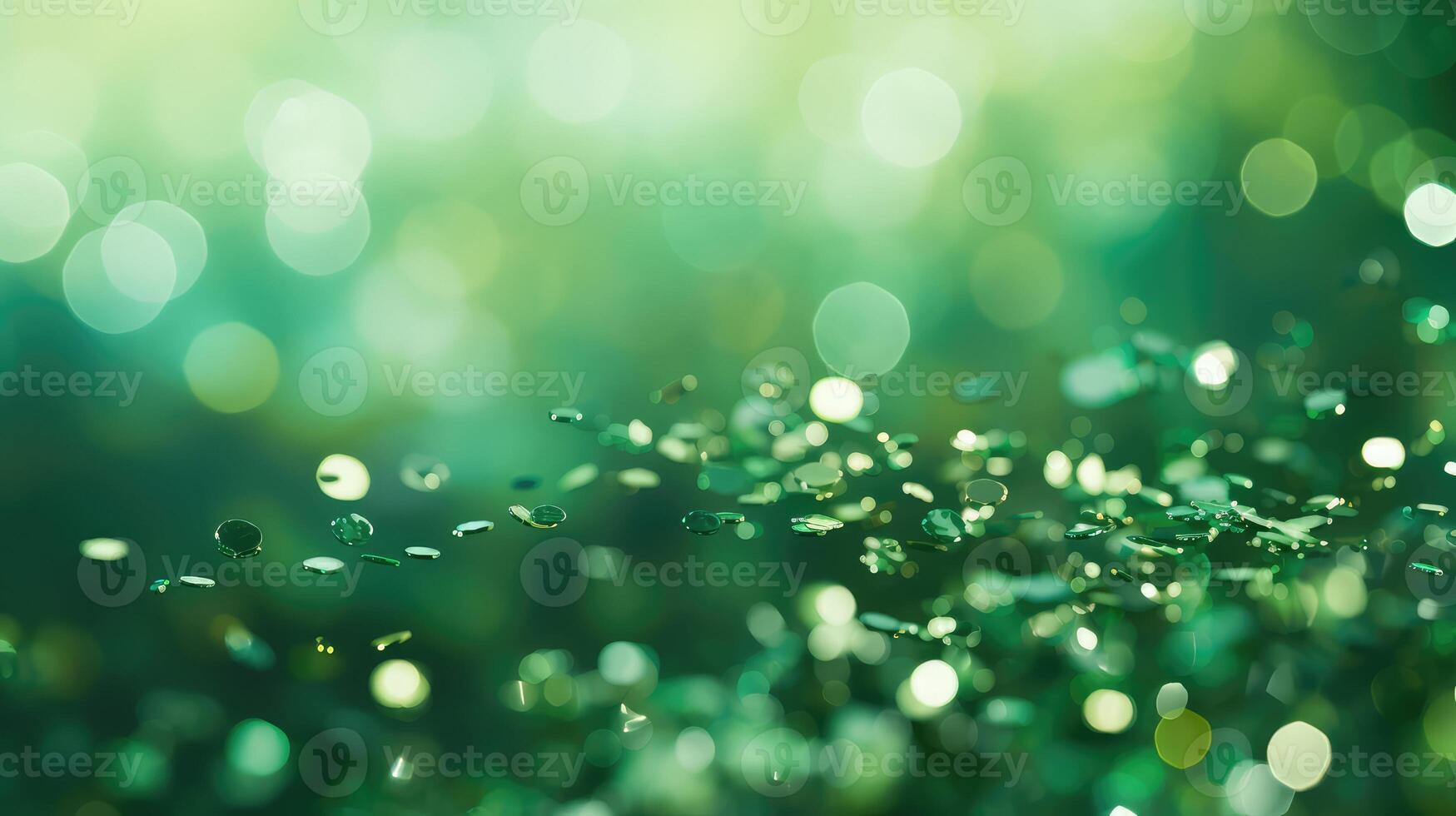 magical green confetti background photo