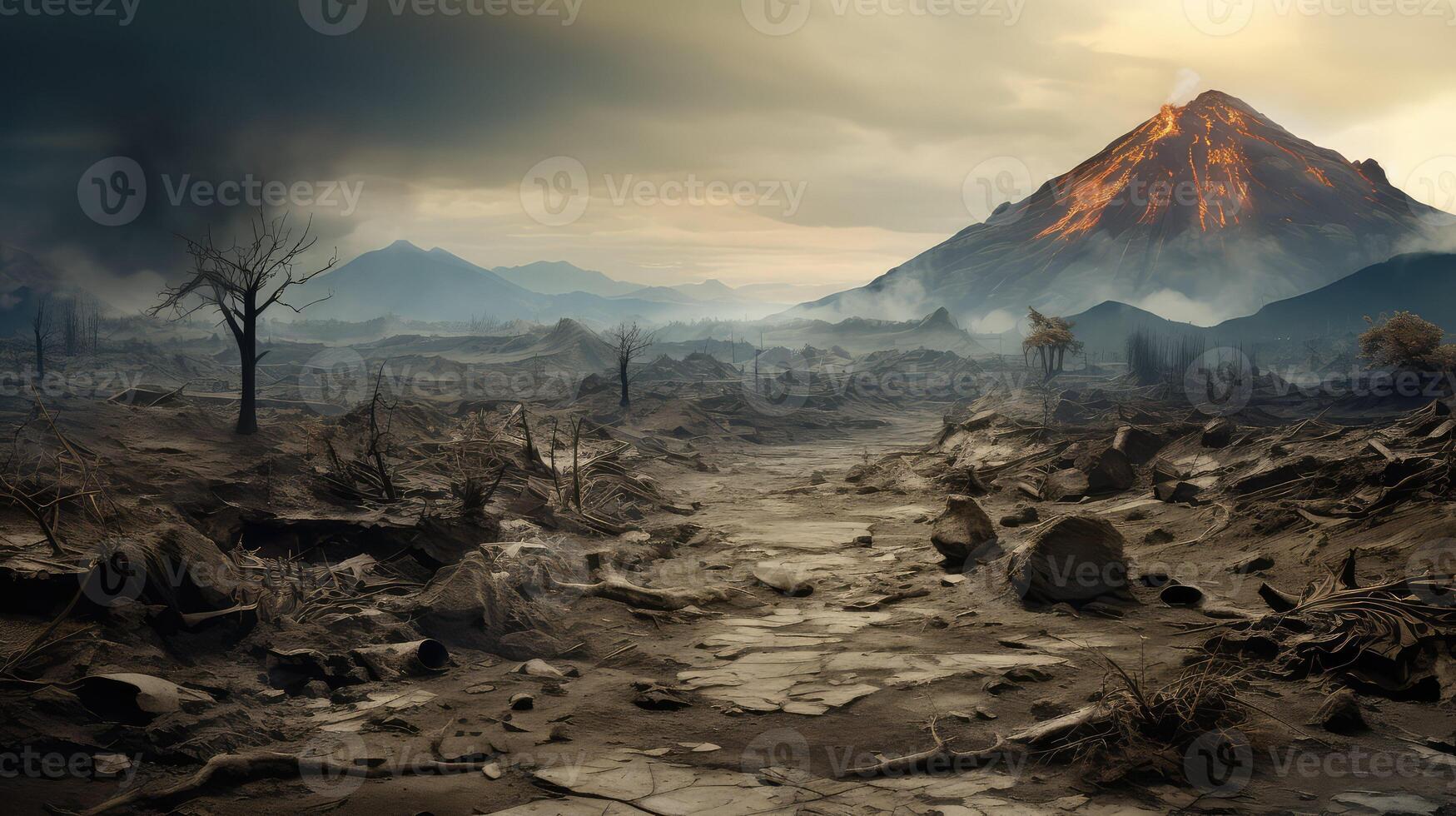 magma fire volcano photo