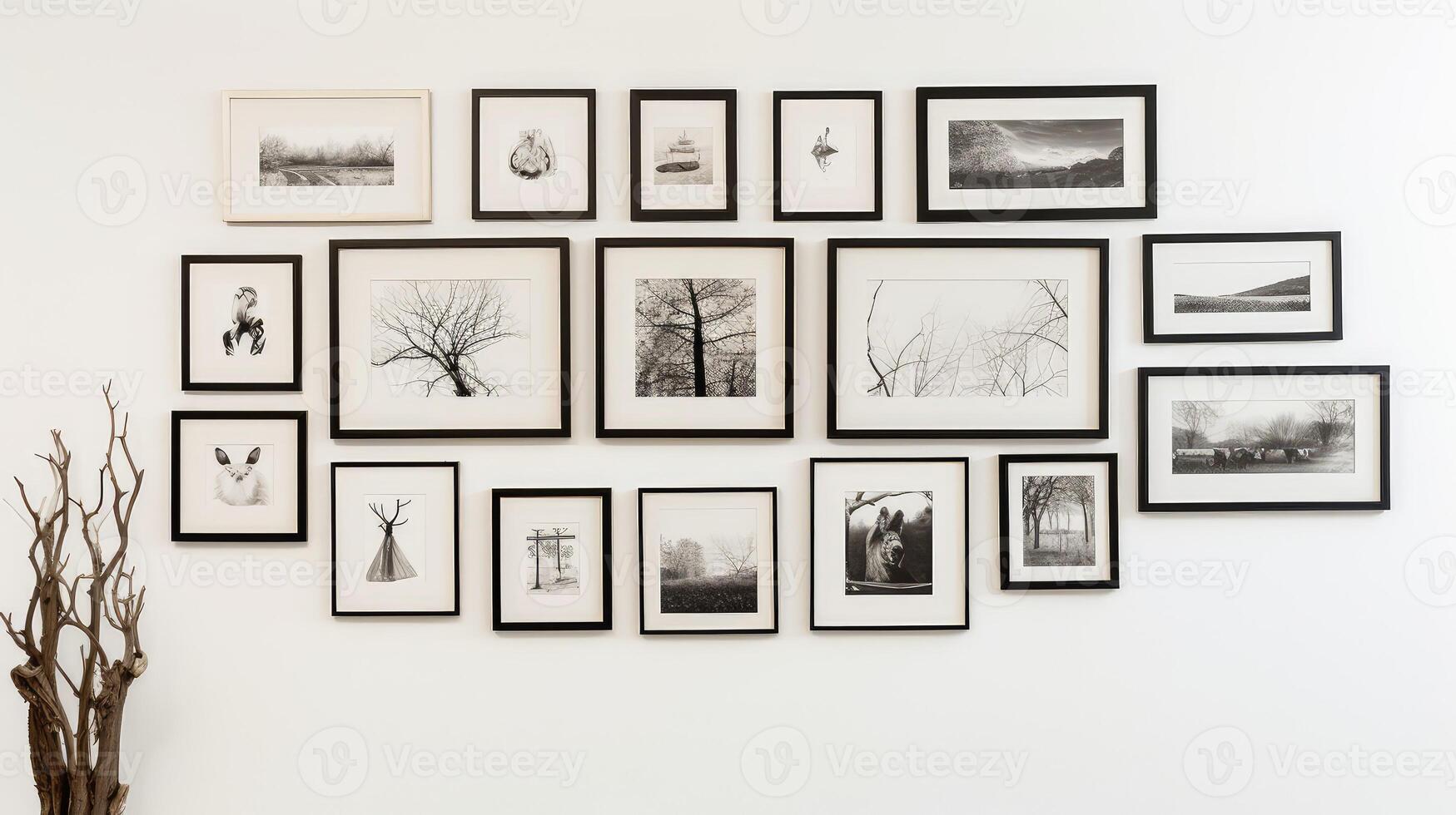 s frame on white wall photo