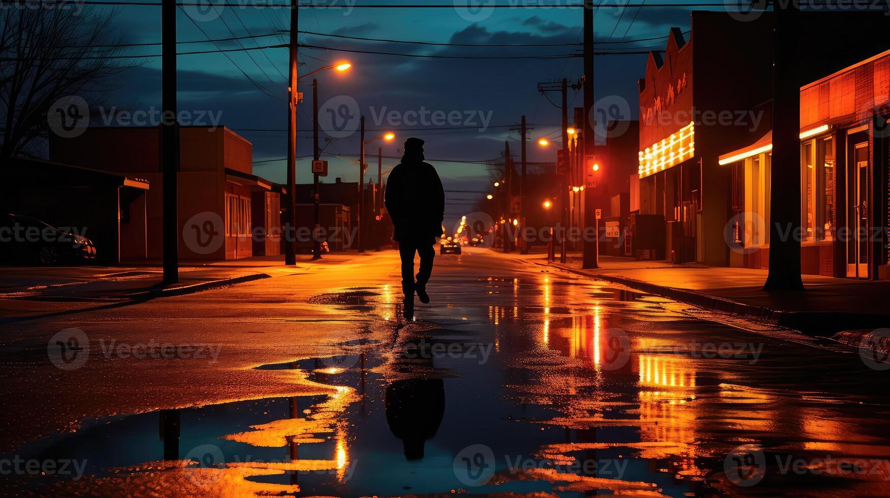 night town road photo