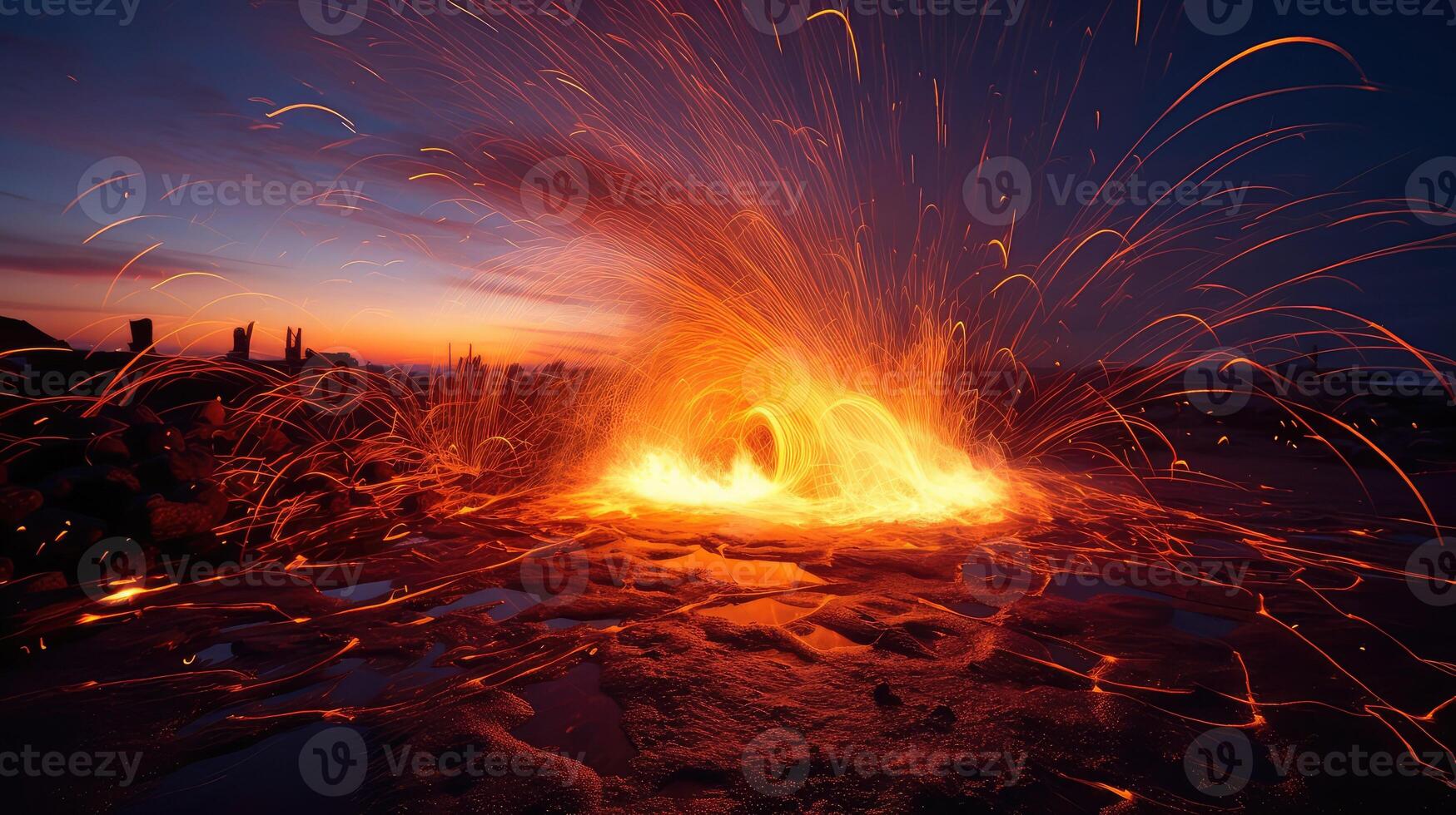 flames burst of fire photo