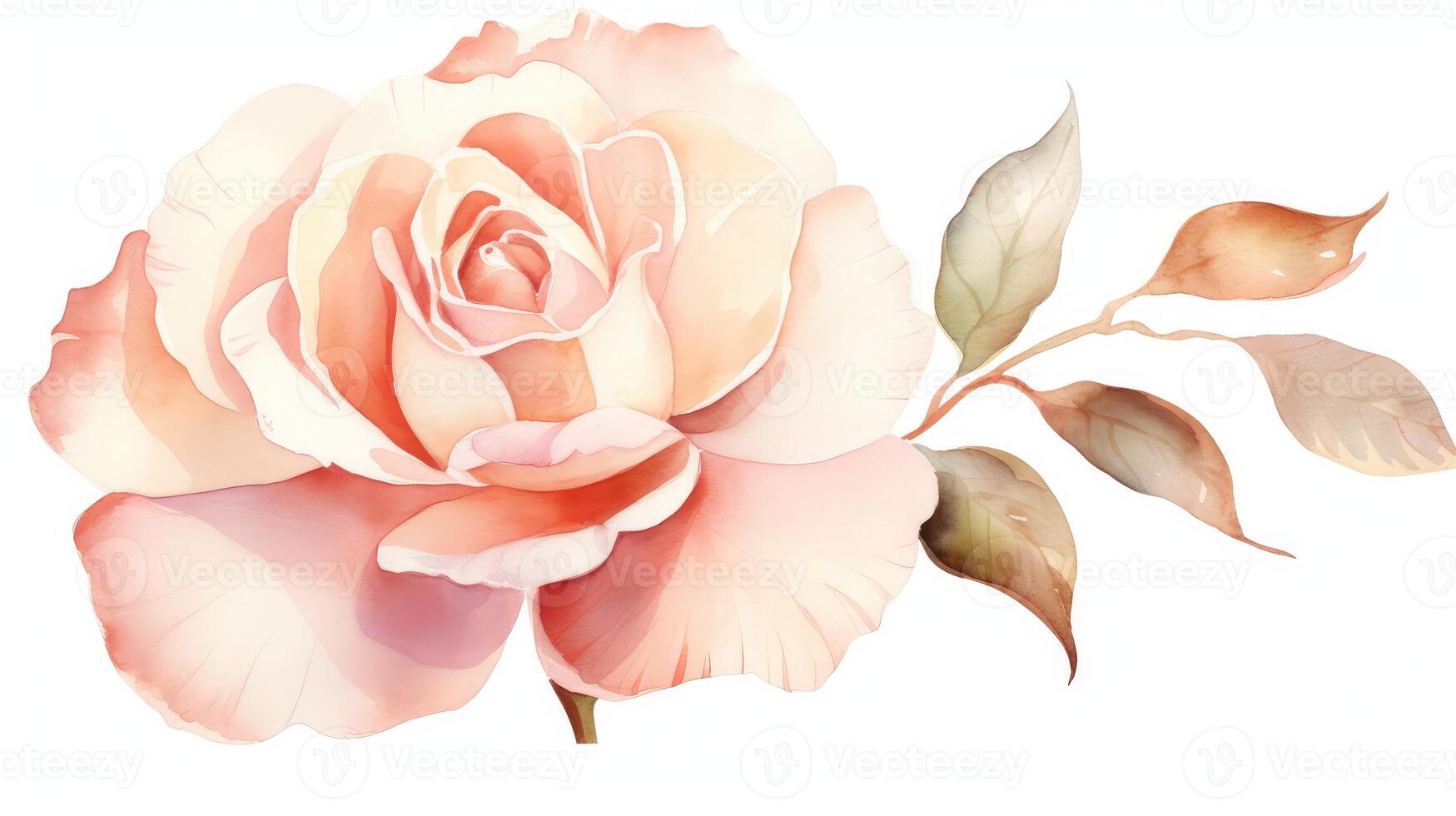 petals water color rose gold photo