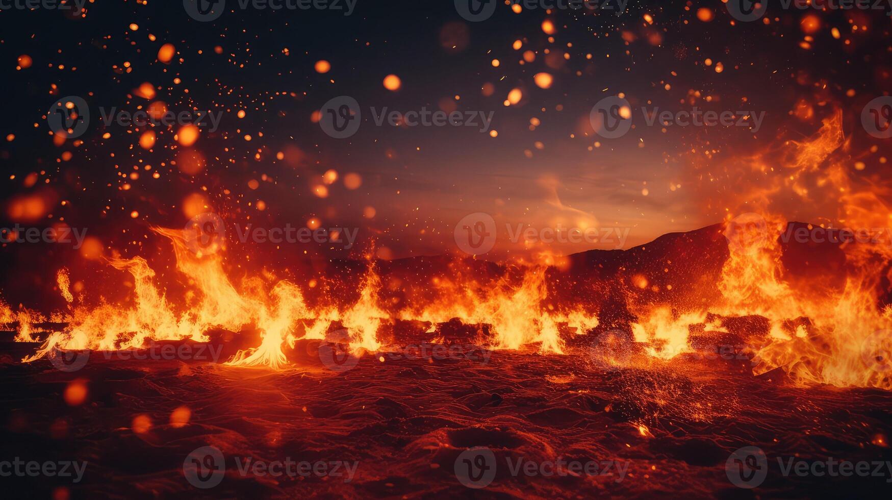 glow red sparks photo