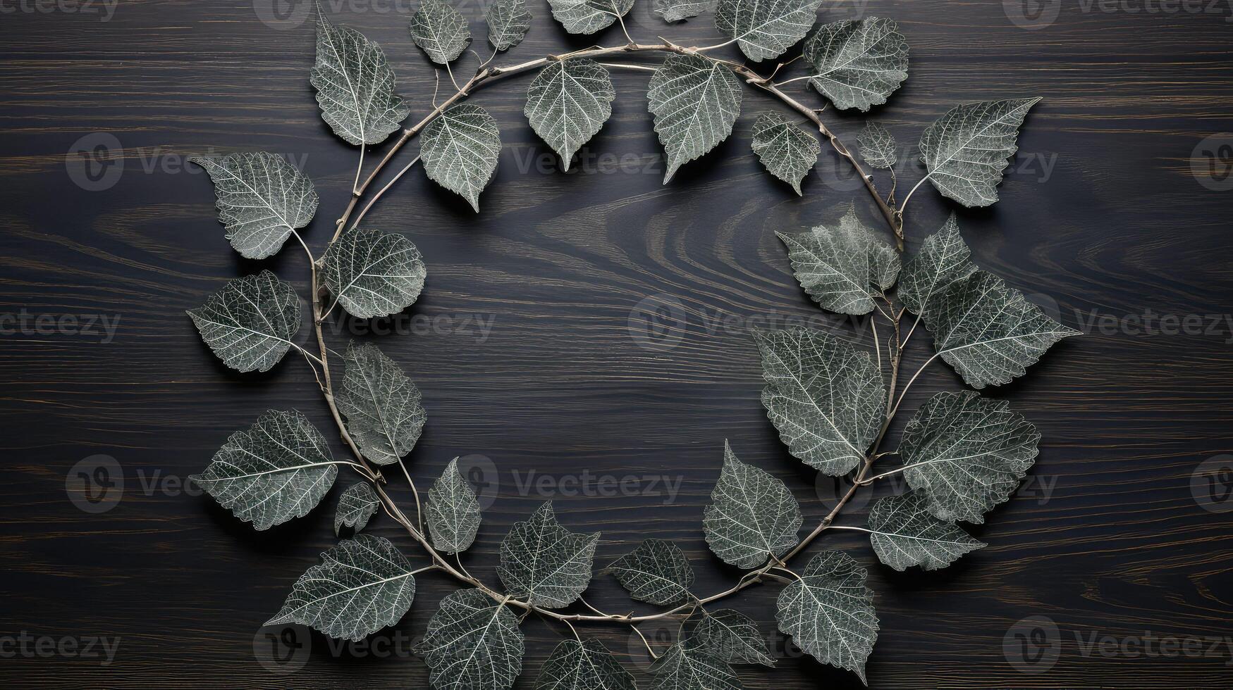 delicate circle of leaves photo