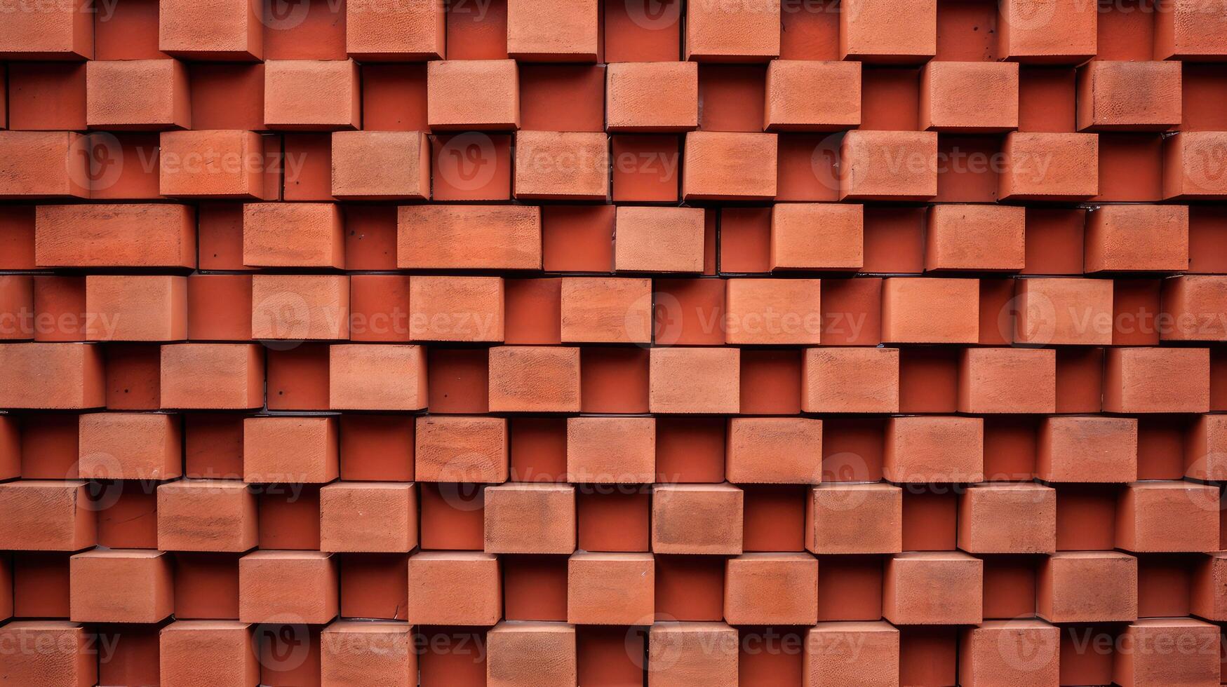 random red brick pattern photo