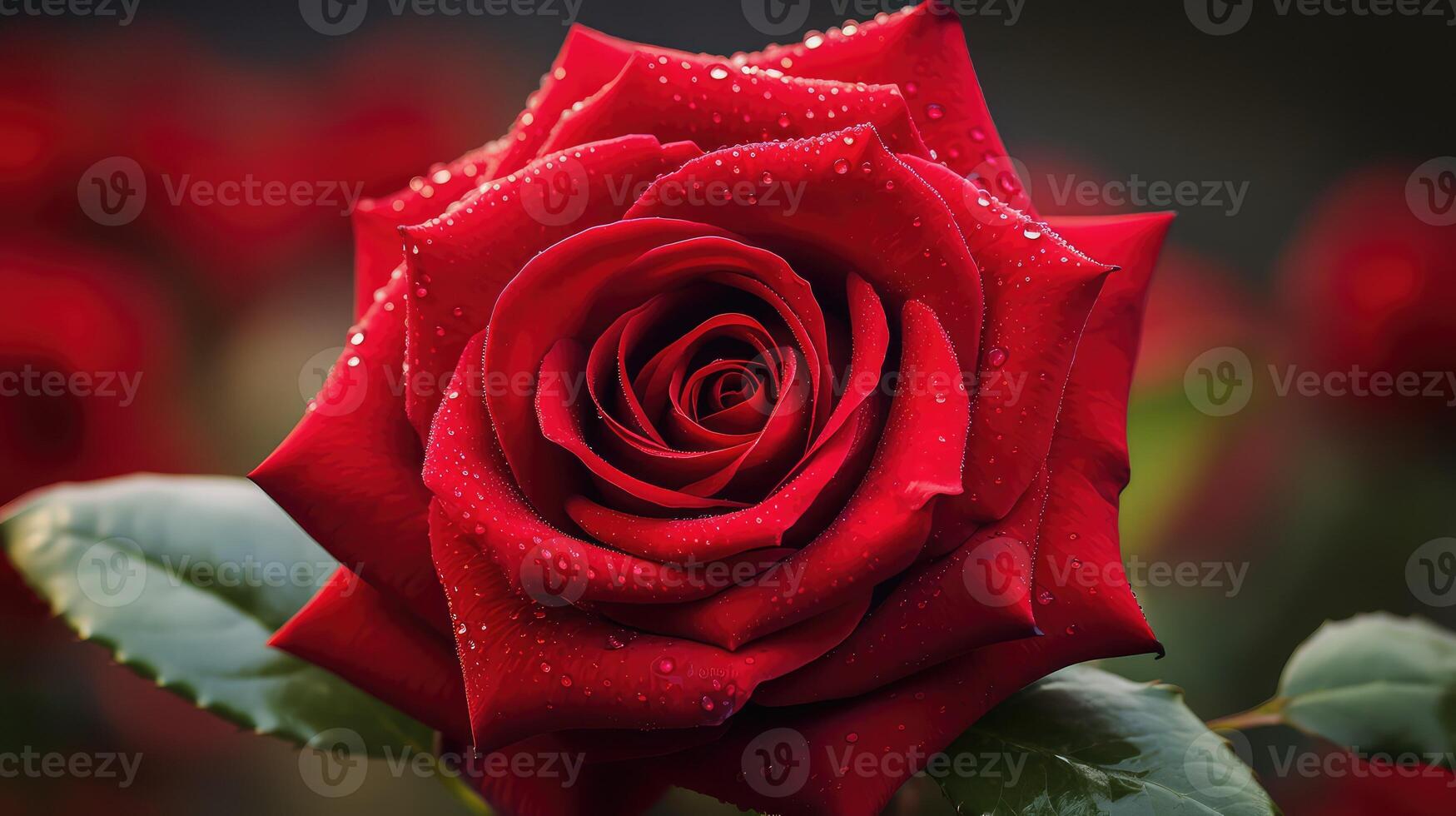 close red rose border photo