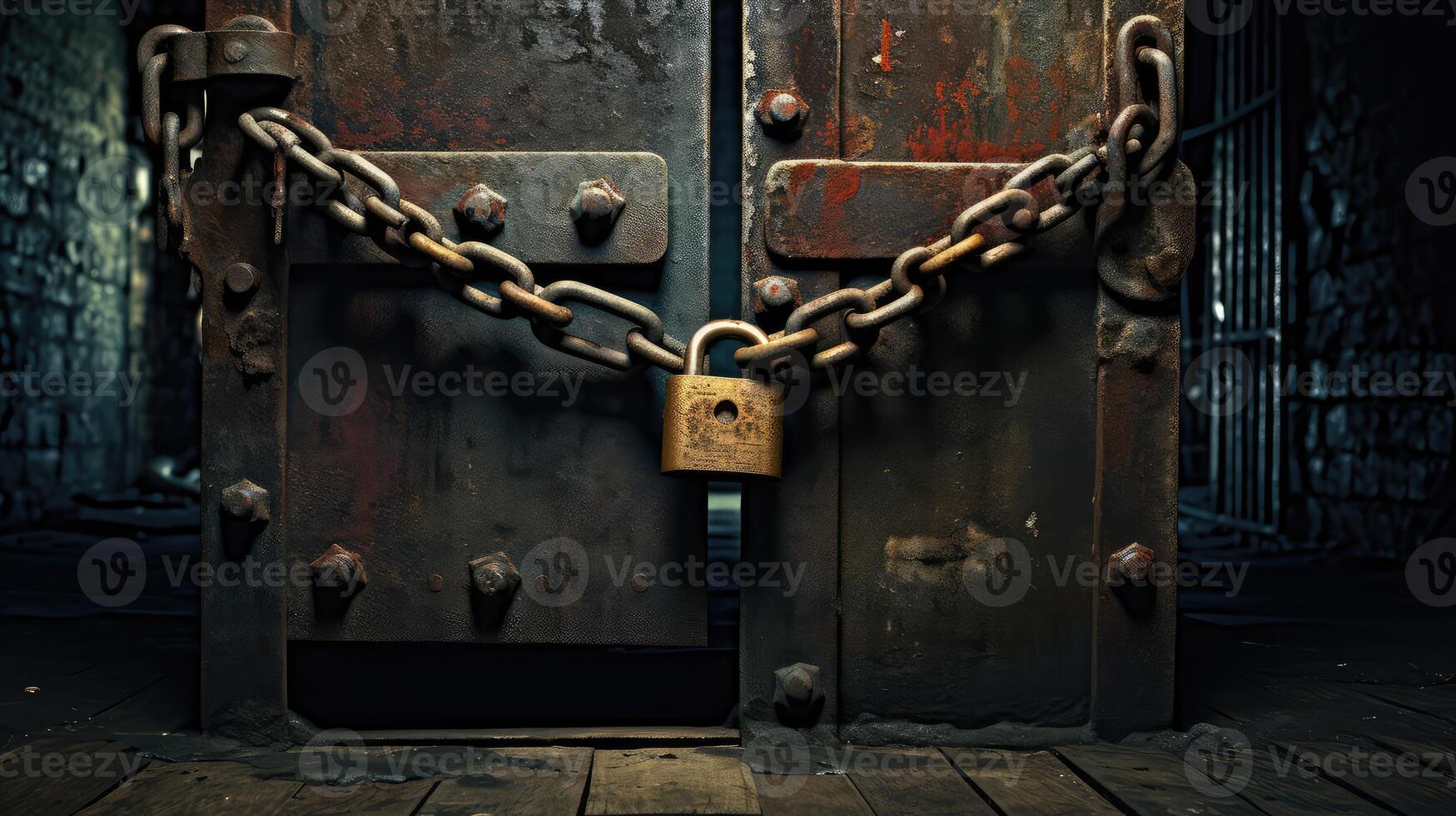 security door locked photo