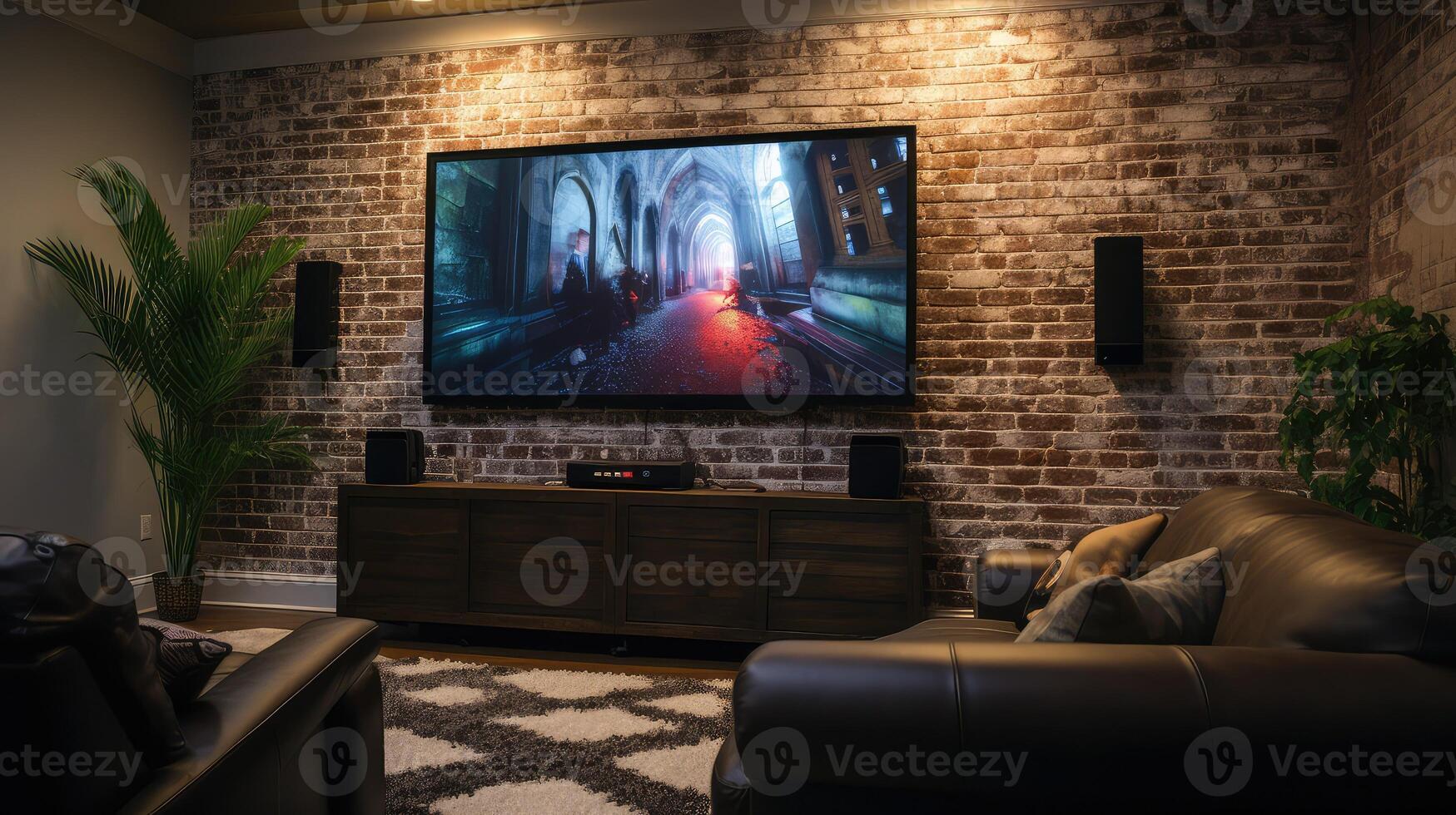 room tv monitor on wall photo