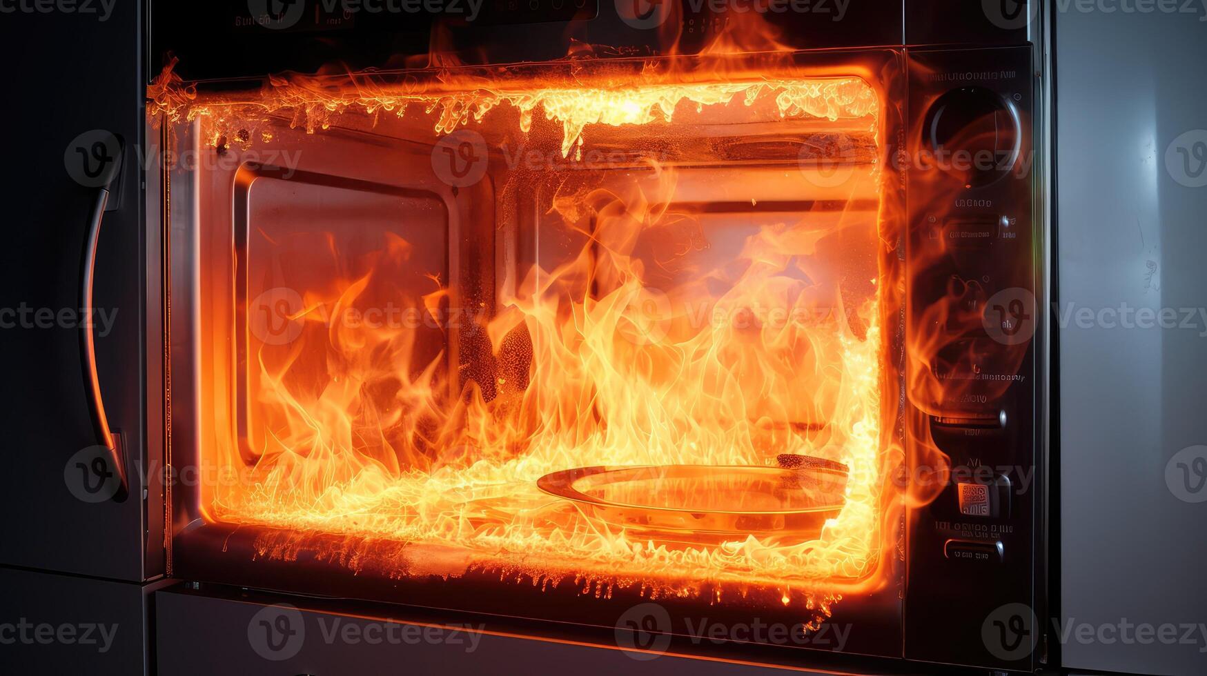 hazard microwave fire photo