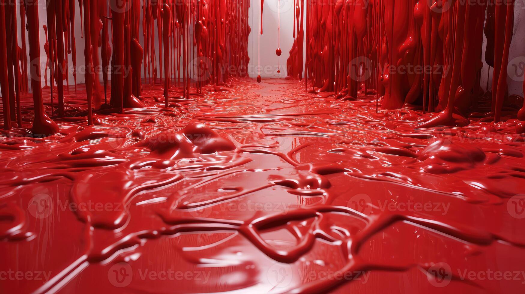 tipped red paint dripping photo