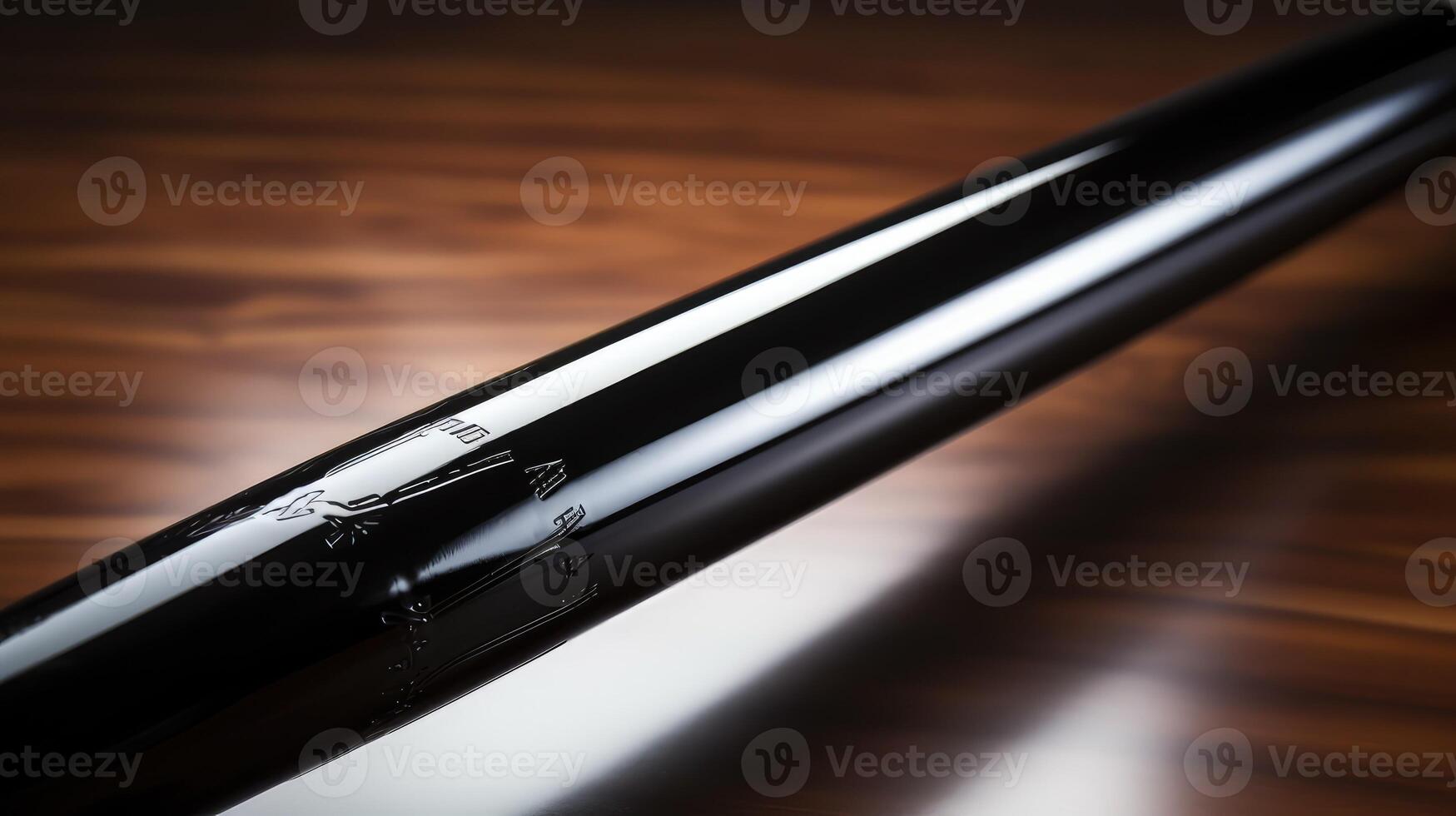 wood black baseball bat photo