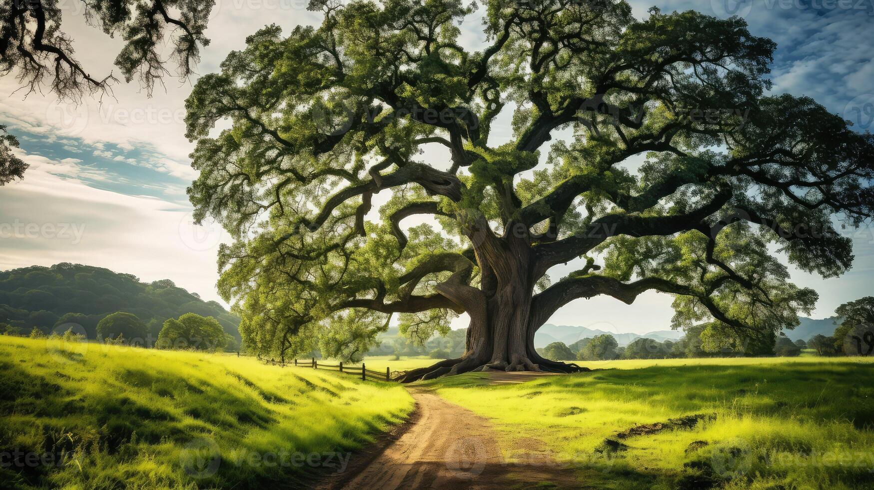 field majestic tree photo