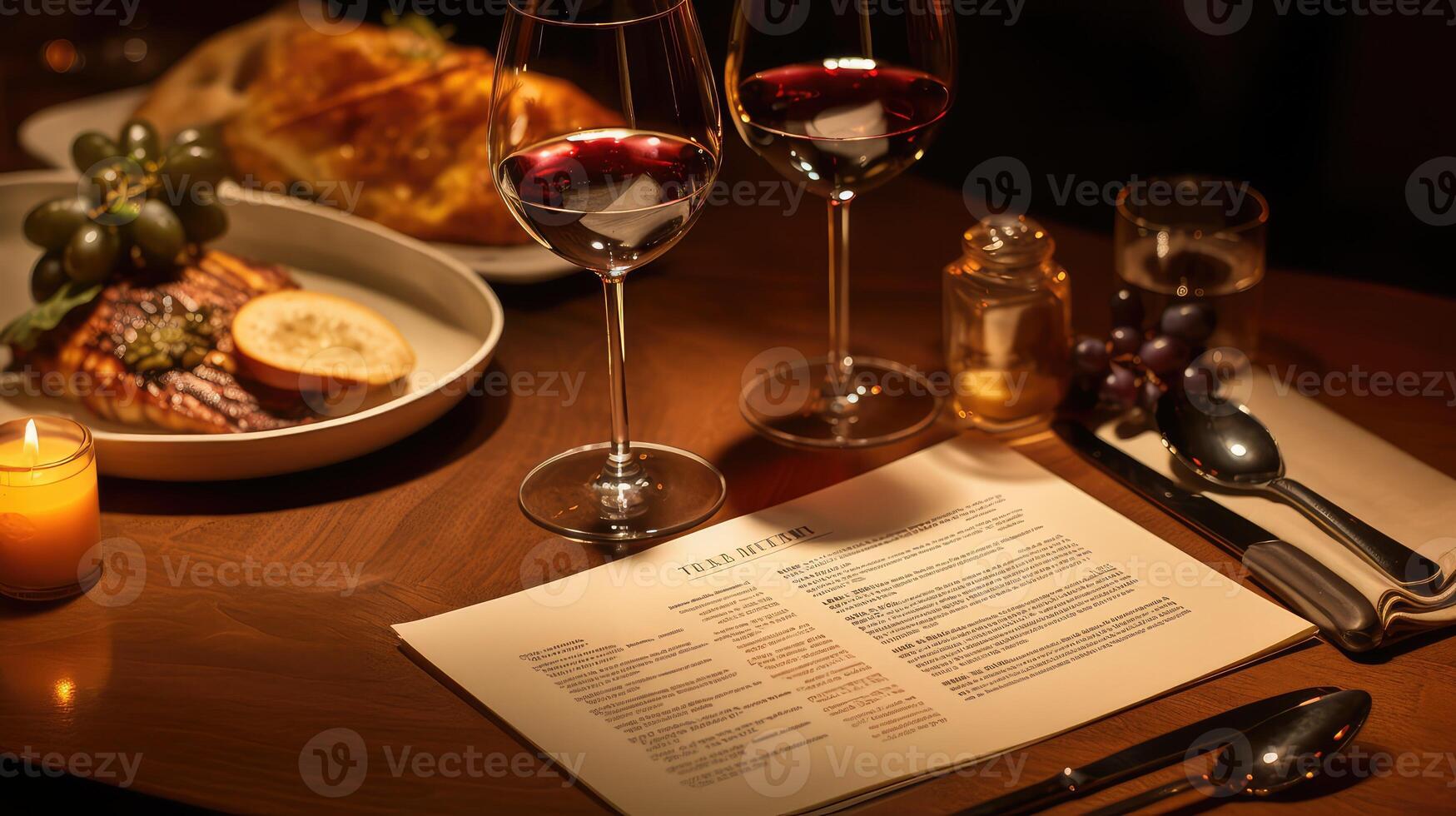 main wine dinner menu photo