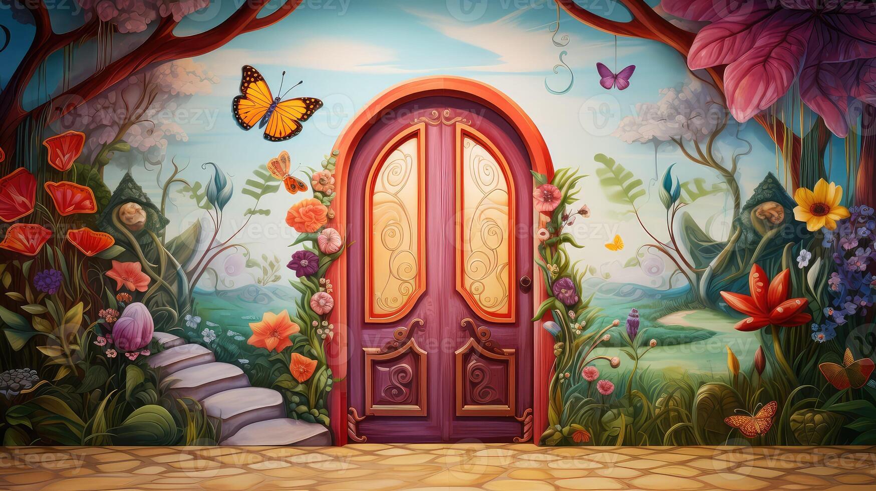 entrance door cartoon photo
