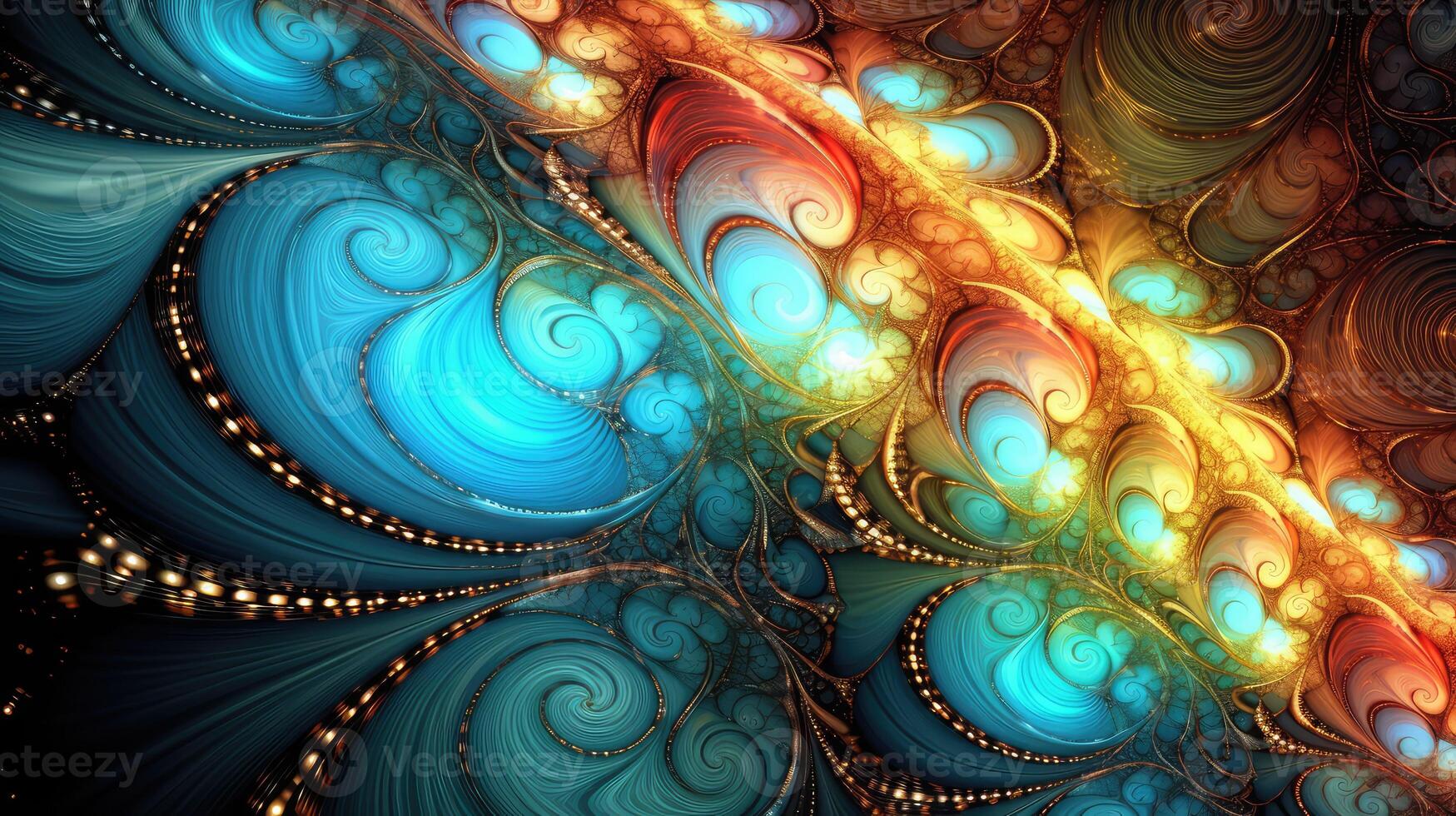 vibrant fractal texture photo