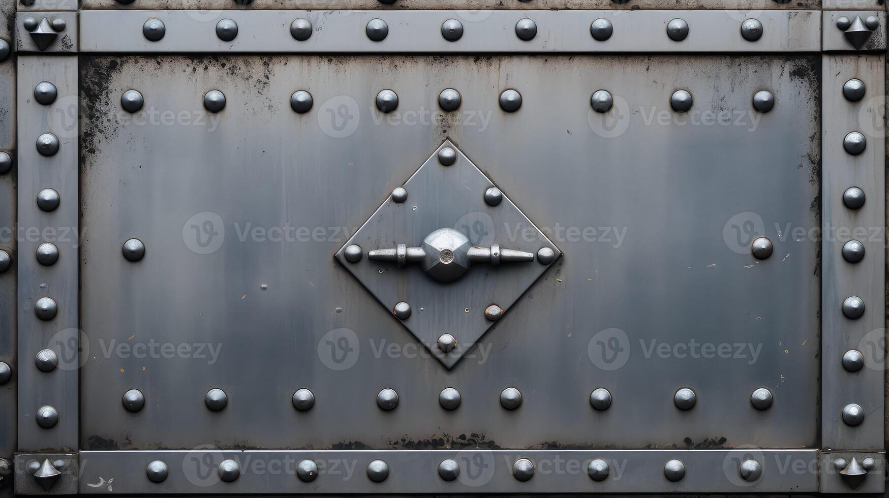 door metal with rivets photo