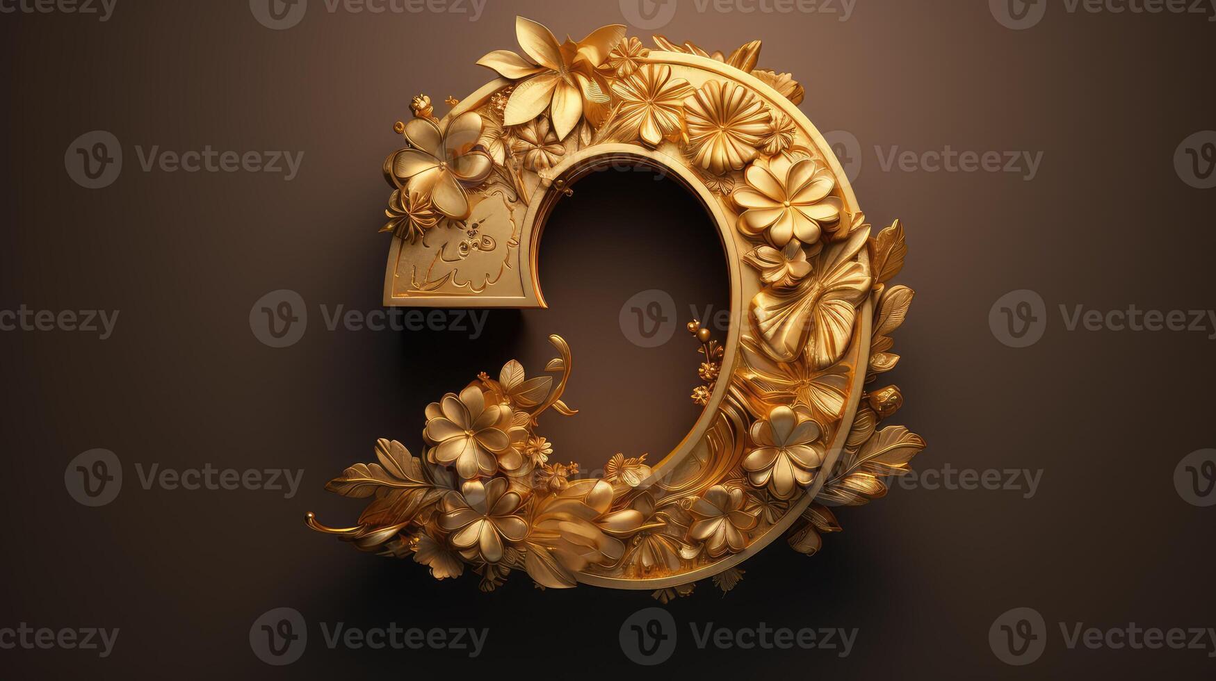 wreath gold number 2 photo
