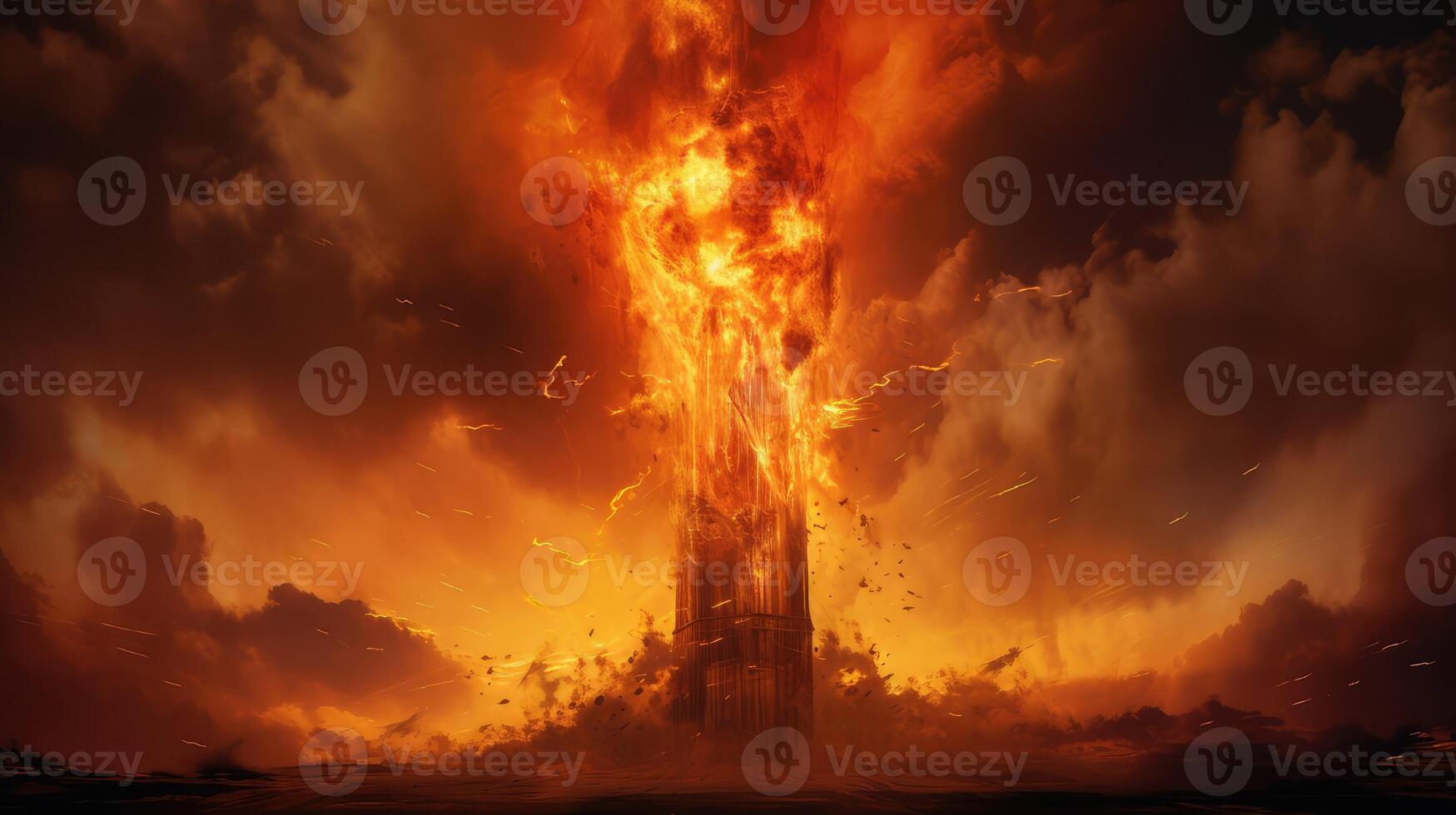 smoke fire column photo