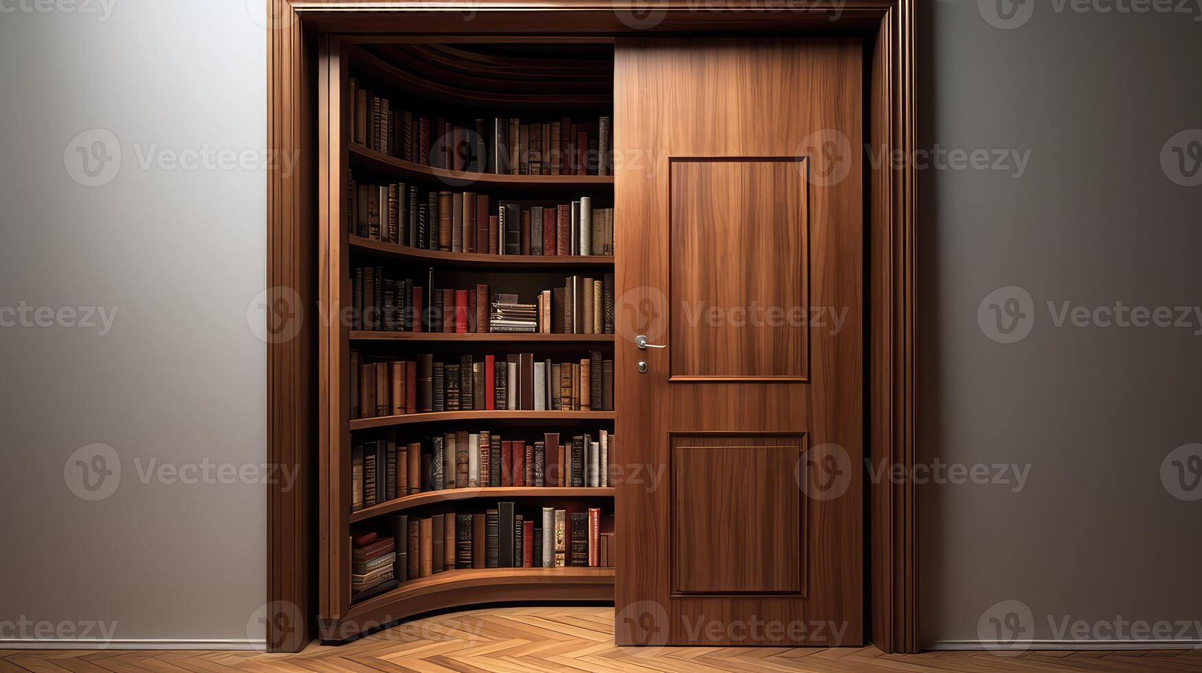 bookshelf hidden door photo