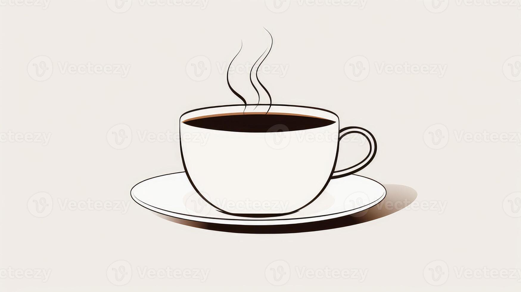 minimalist line drawing coffee photo
