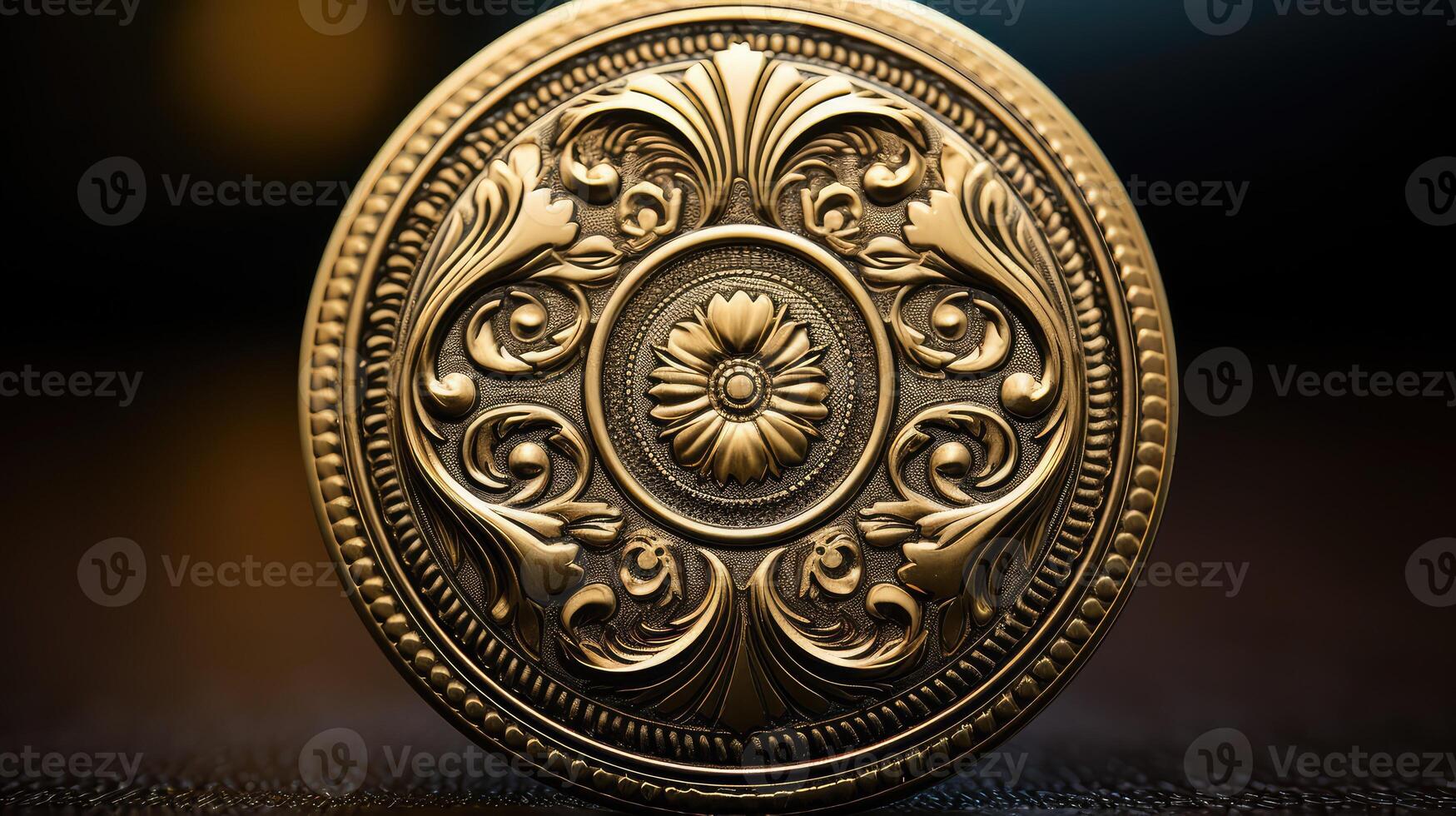 luxury gold silver bronze badge photo
