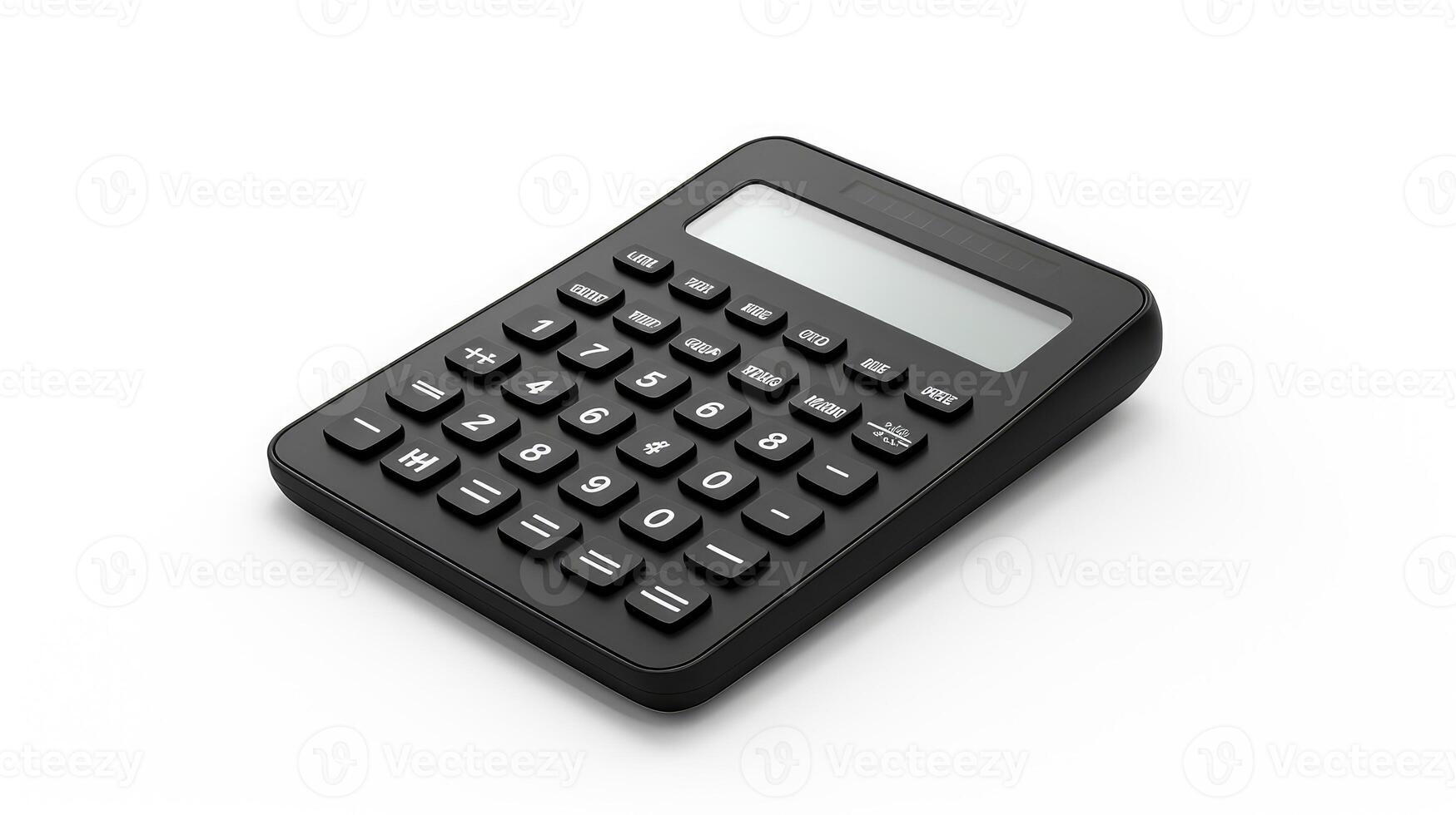 background calculator isolated on white photo
