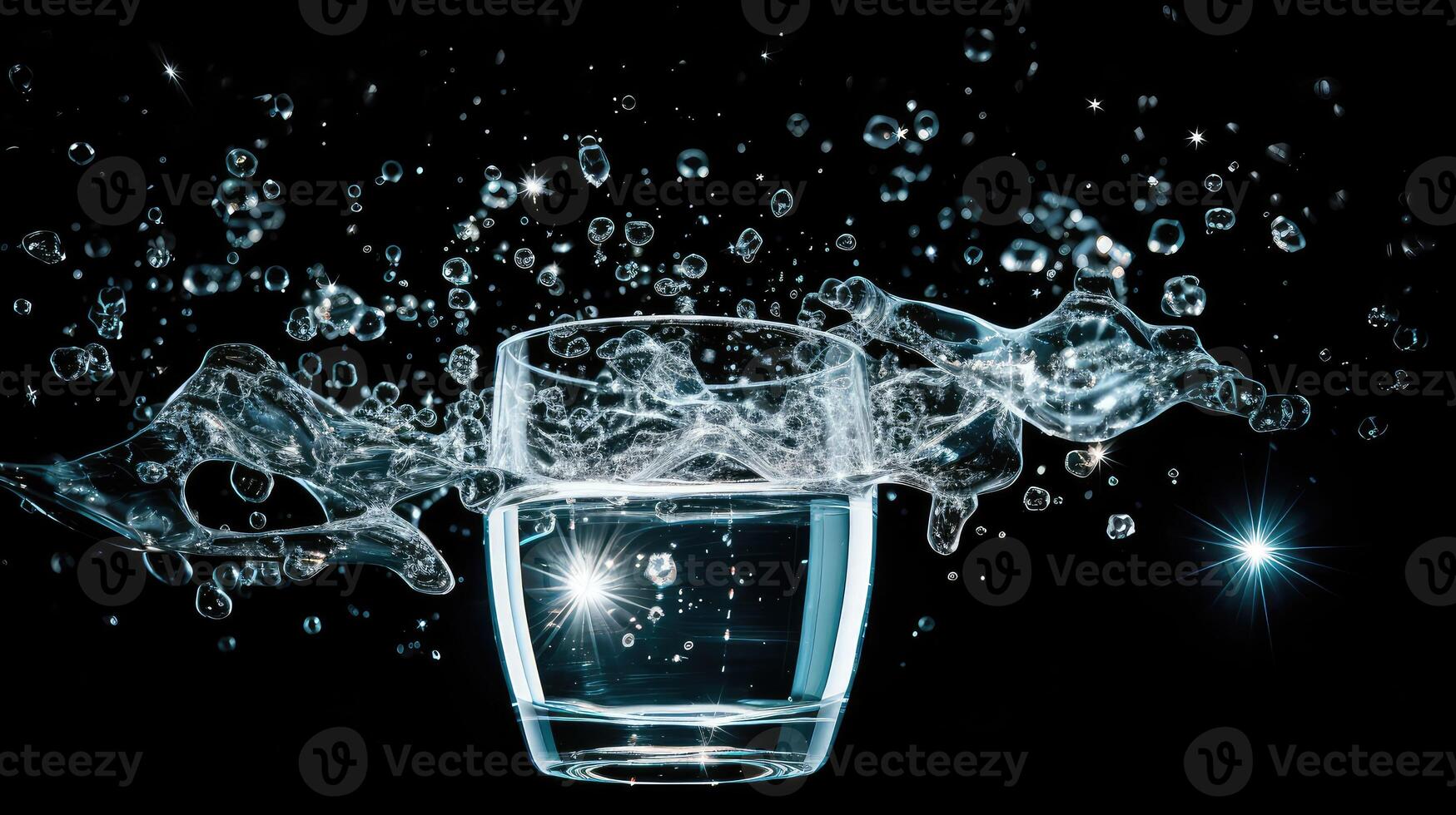 pure drinking water white background photo