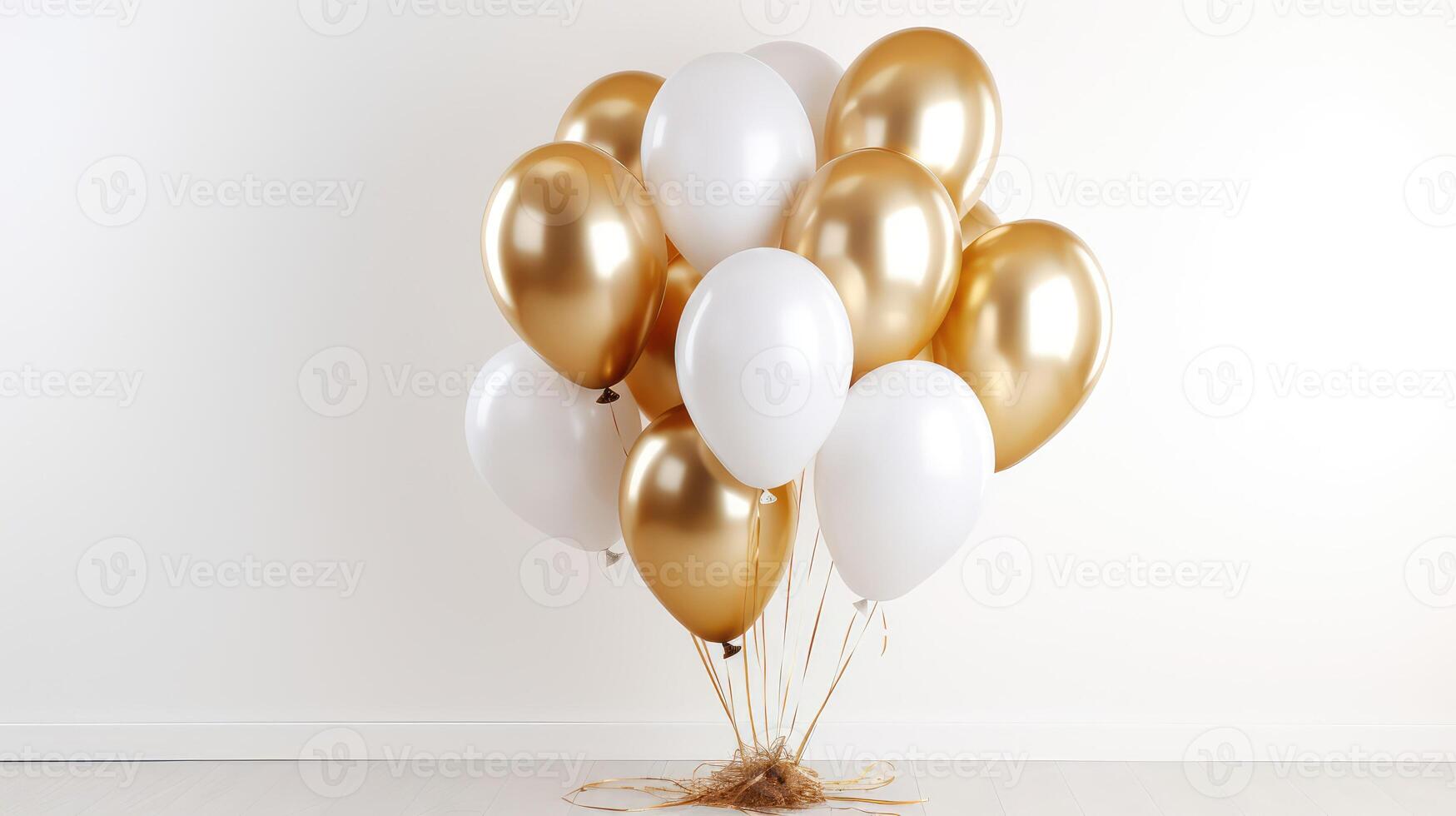 metallic balloons white background photo