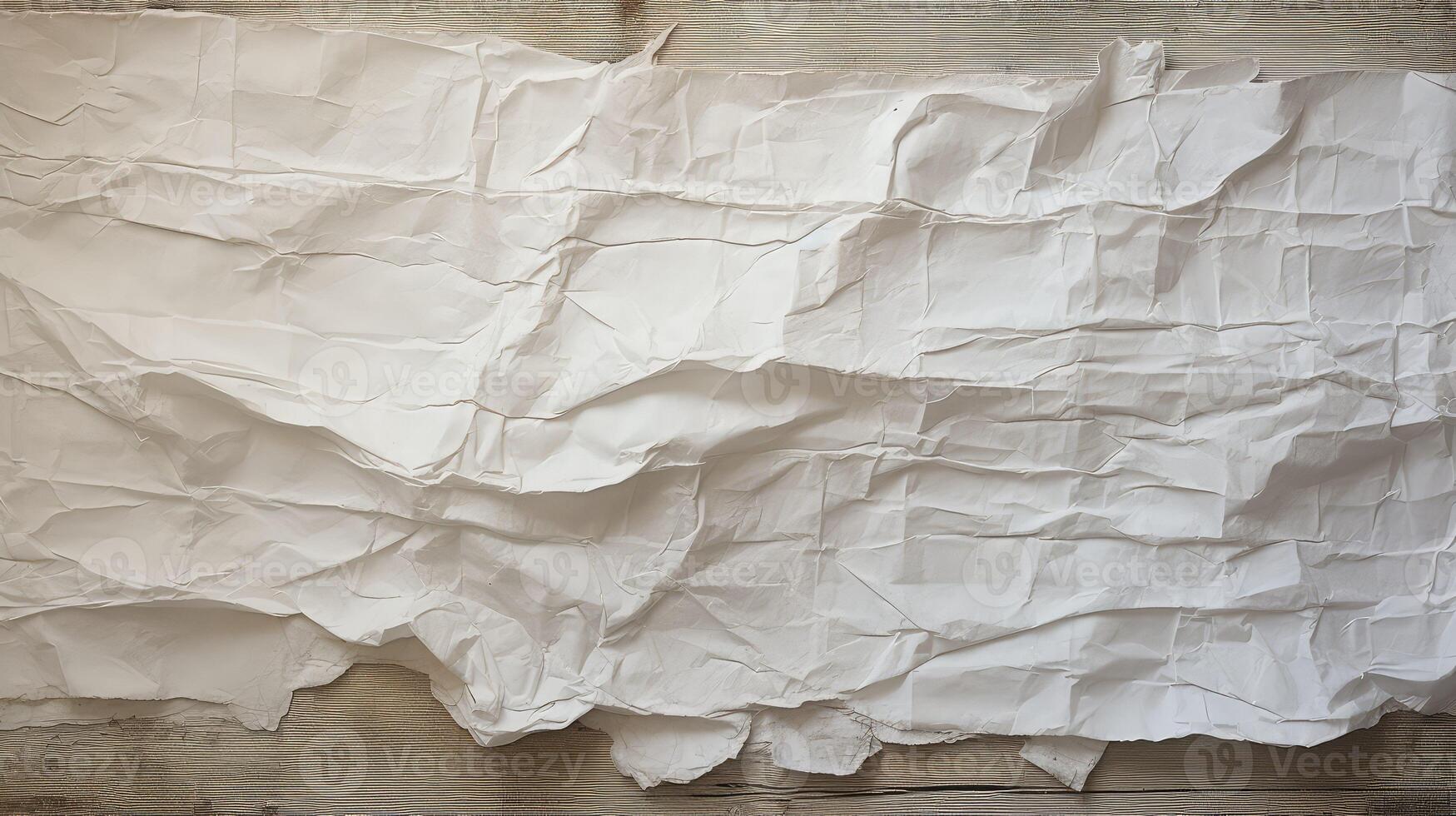 crumpled paper taped on wall photo