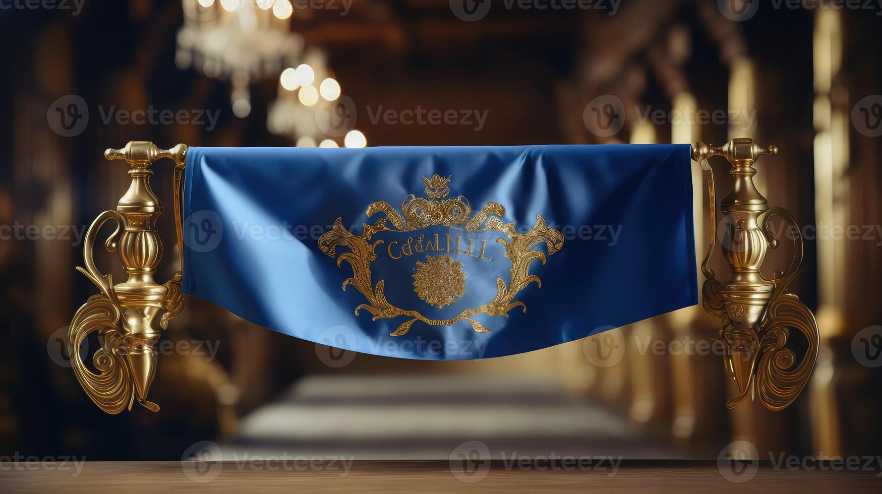 achievement blue gold banner photo