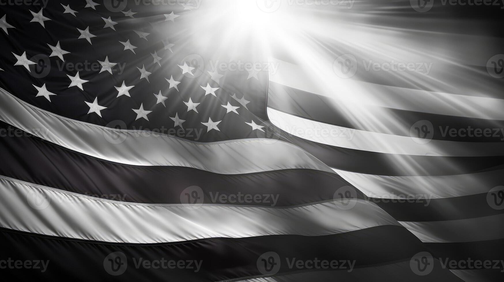 background american flag black white photo
