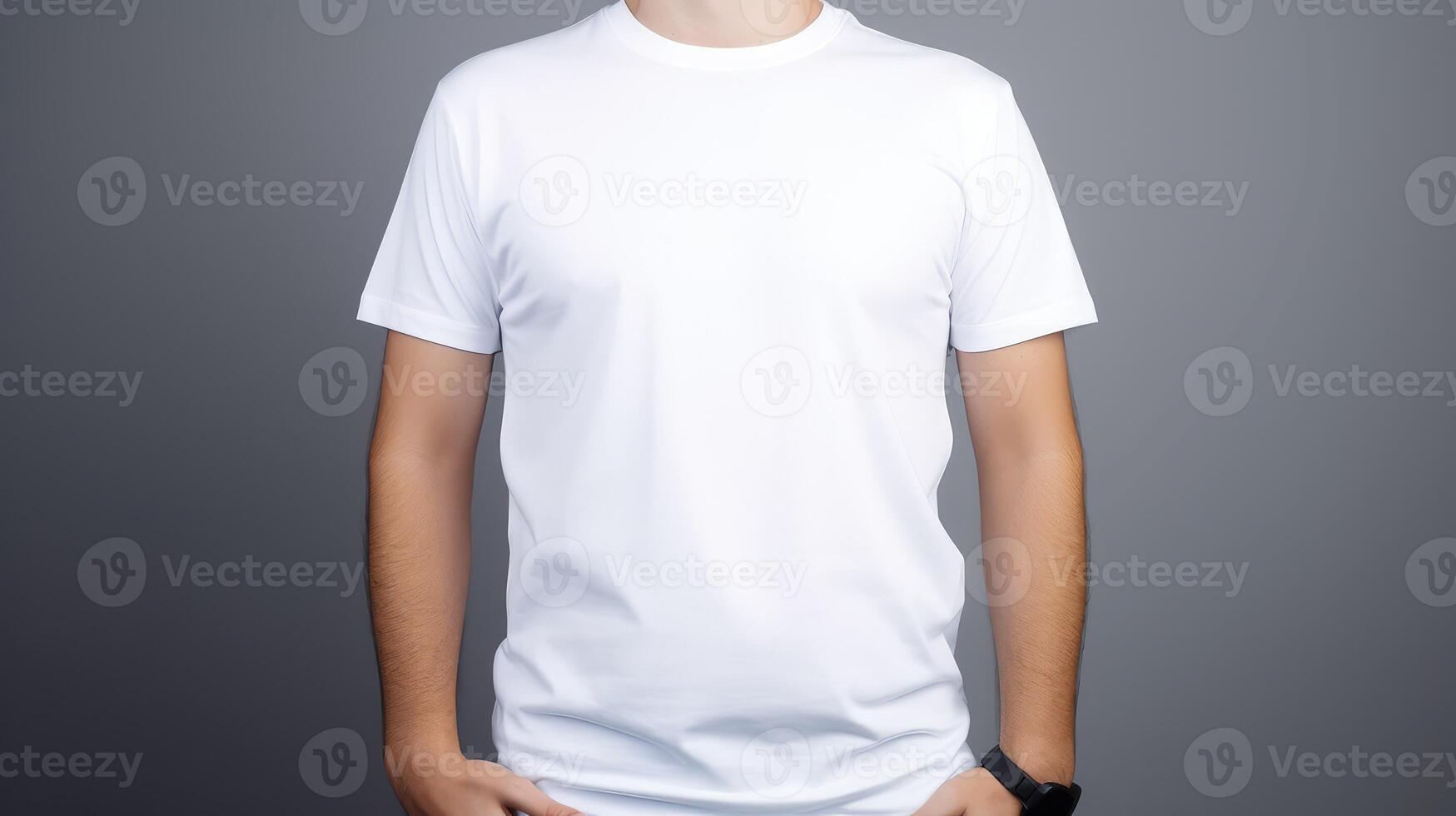 arms man tshirt white background photo
