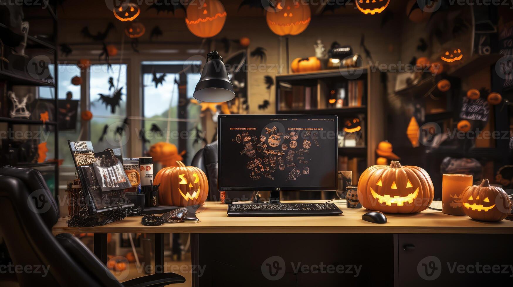 decor office halloween photo