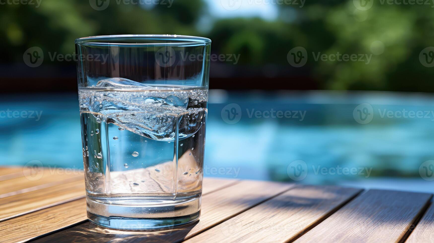 ice drinking glass of water photo