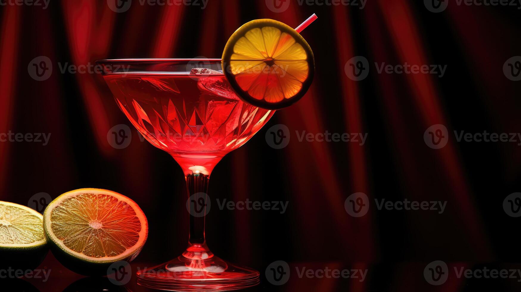 lime red glass photo