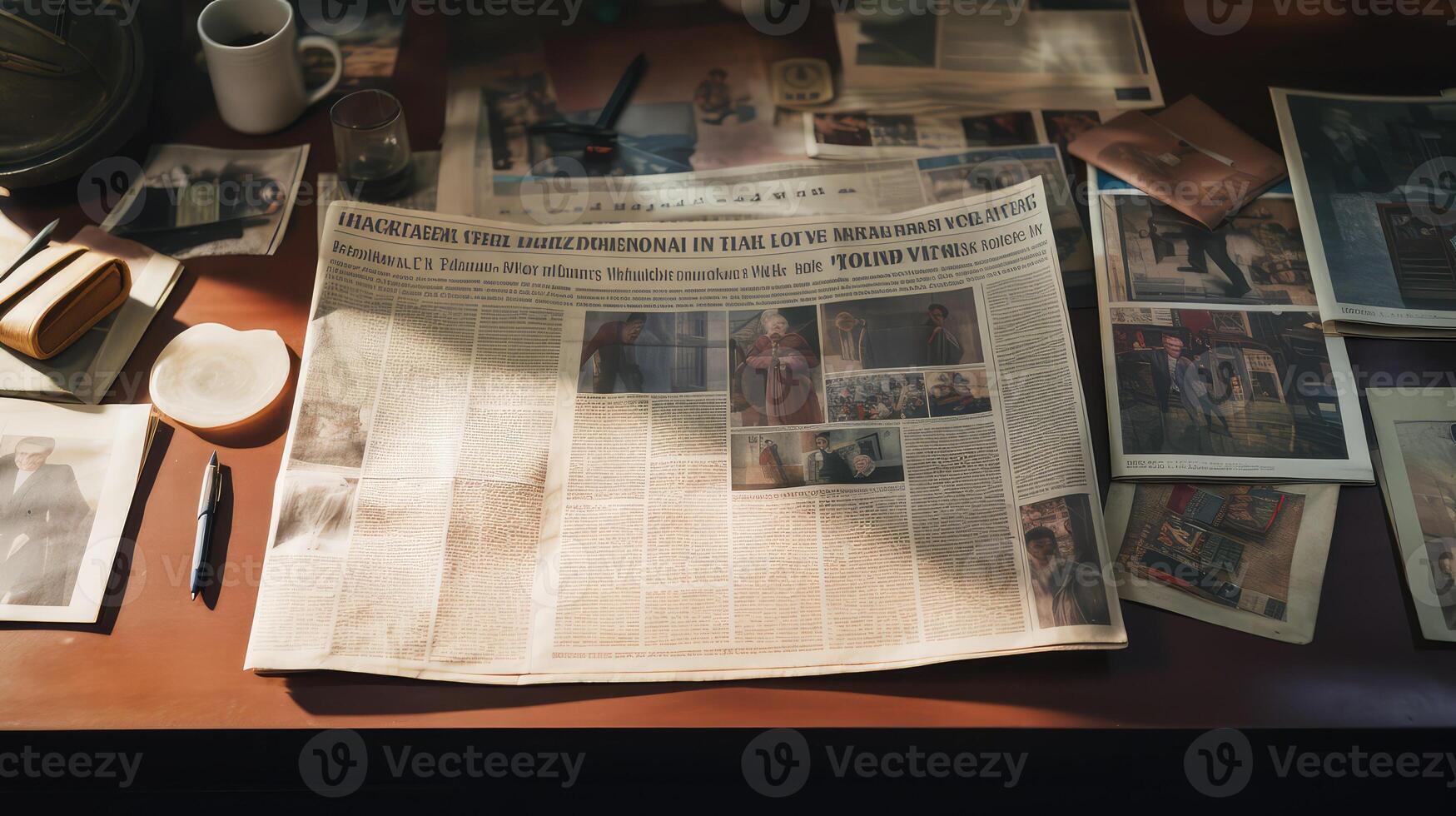 articles desk newspaper photo