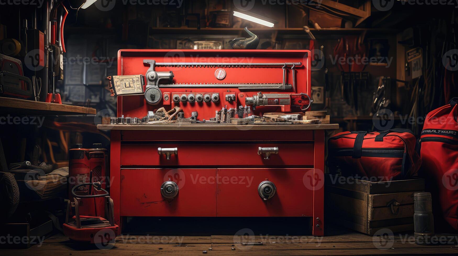workbench mechanic red photo