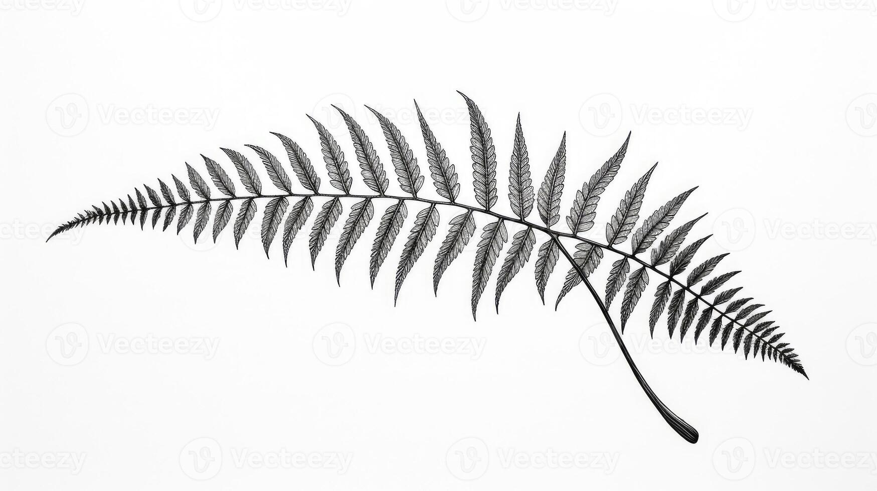 black plant line drawing photo
