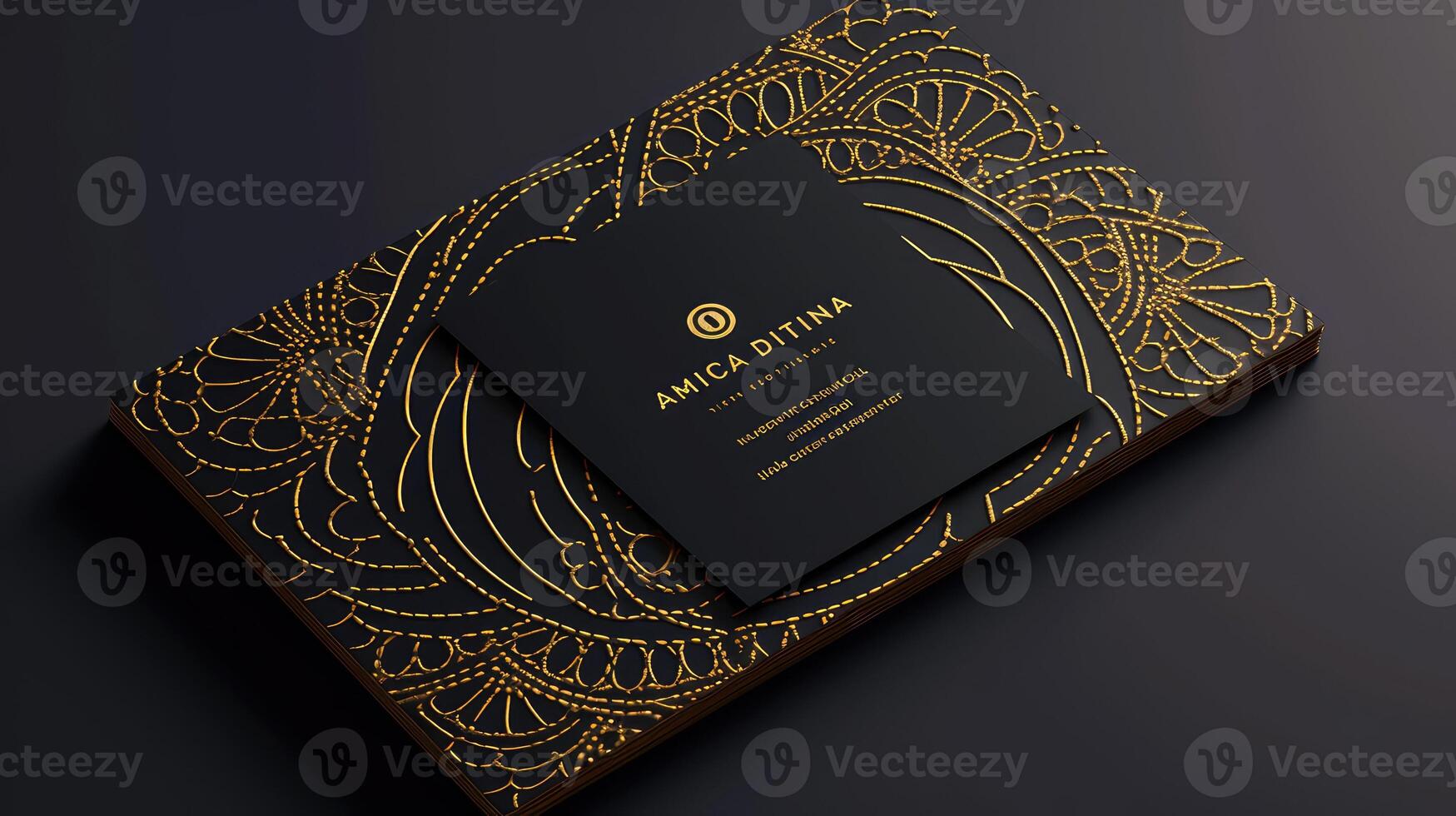 design business card template gold photo