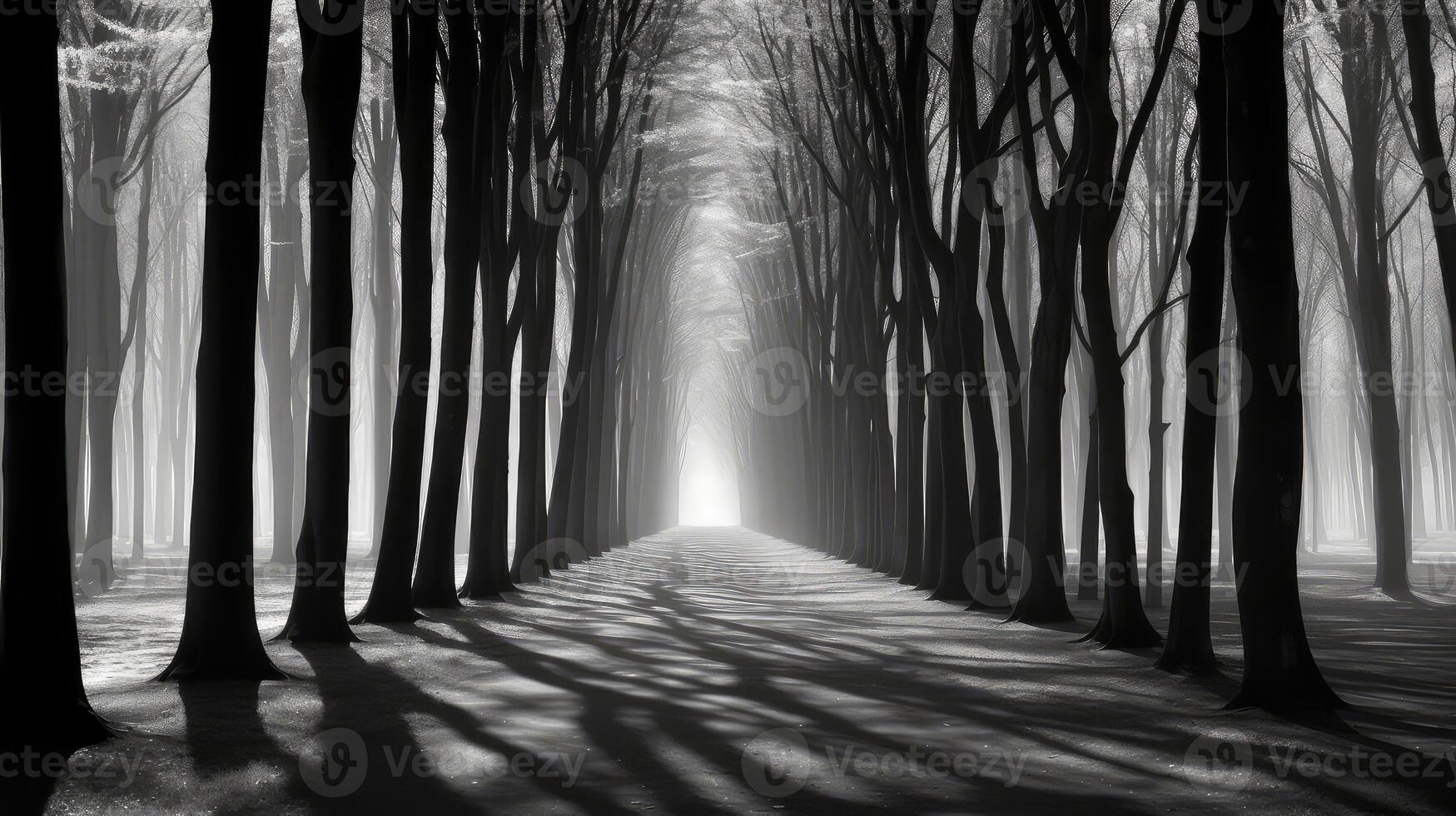 nature black and white trees photo