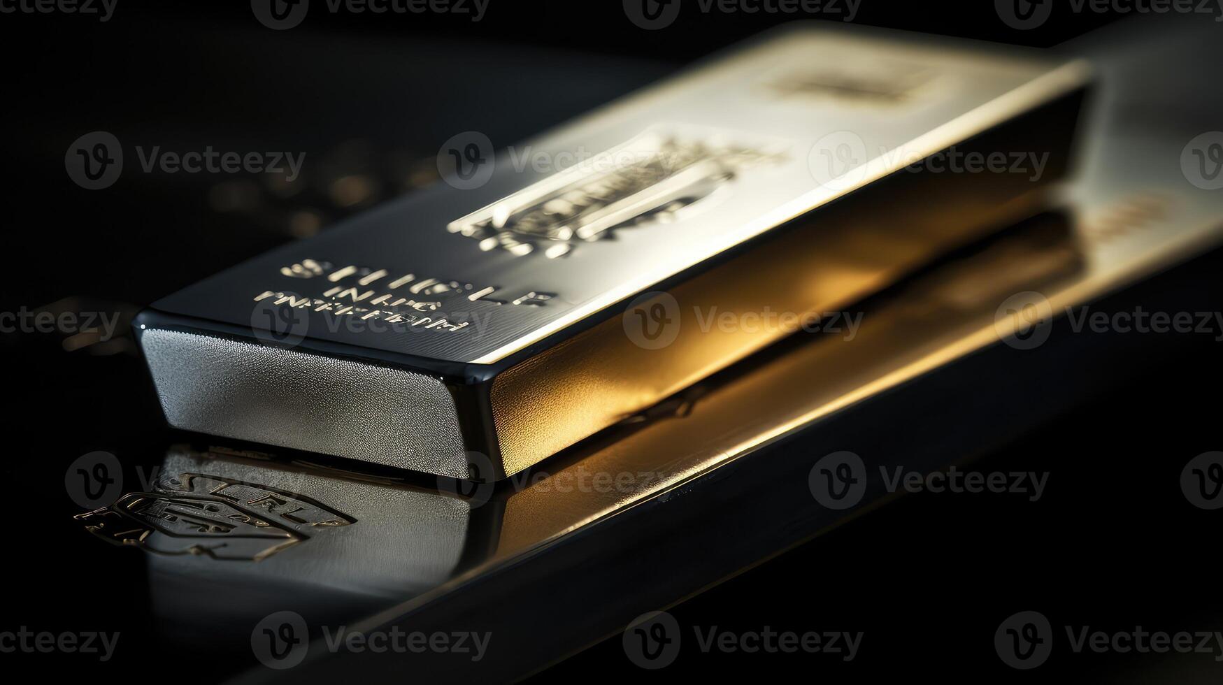 bullion gold and silver bars photo