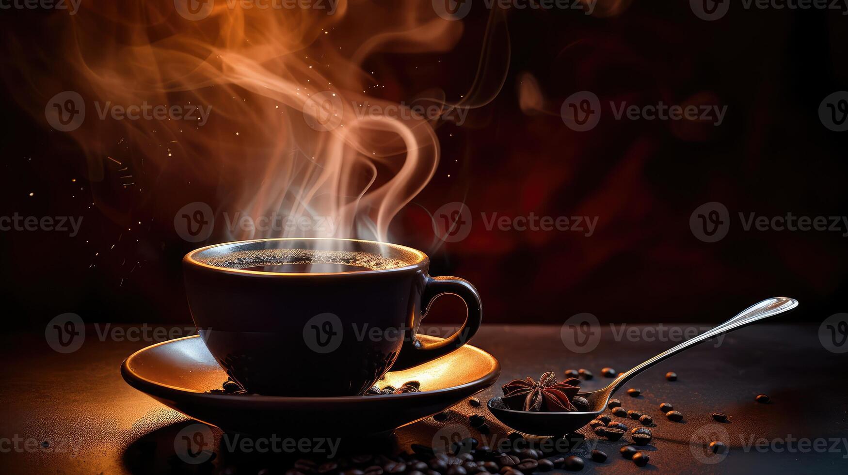 steam black spoon photo